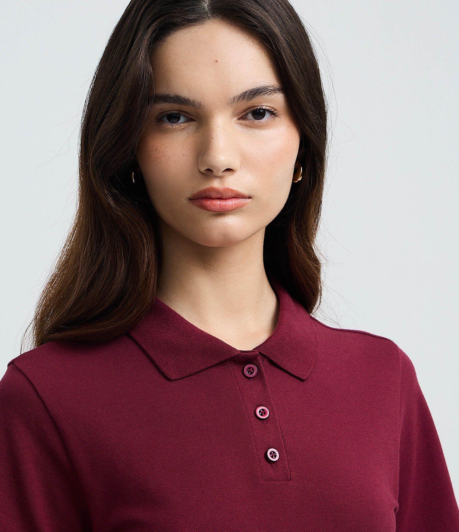 Blusa Polo em Algodão Peruano com Manga Curta Vermelho 3