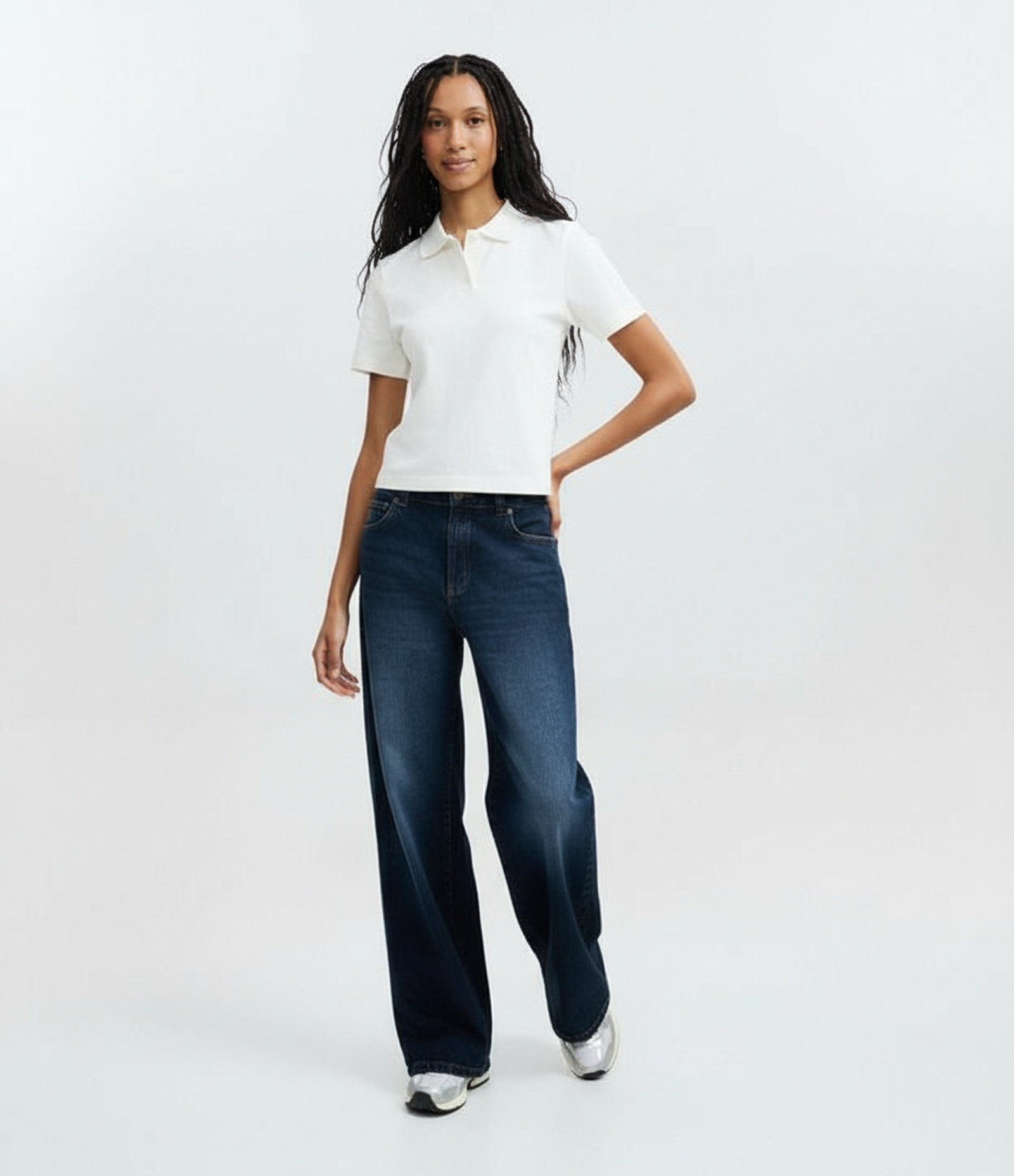 Blusa Polo em Algodão Peruano com Manga Curta Branco 4