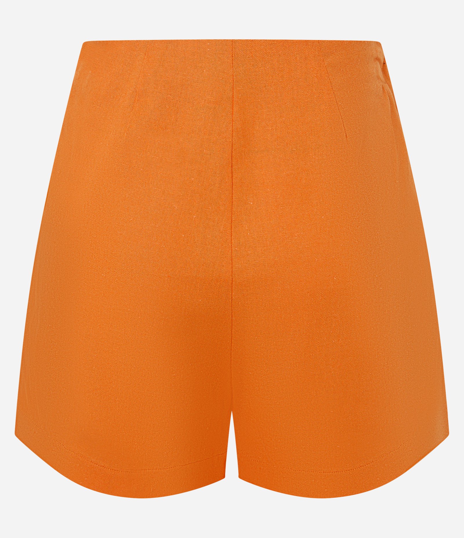Short em Viscolinho com Detalhe na Cintura Laranja 5