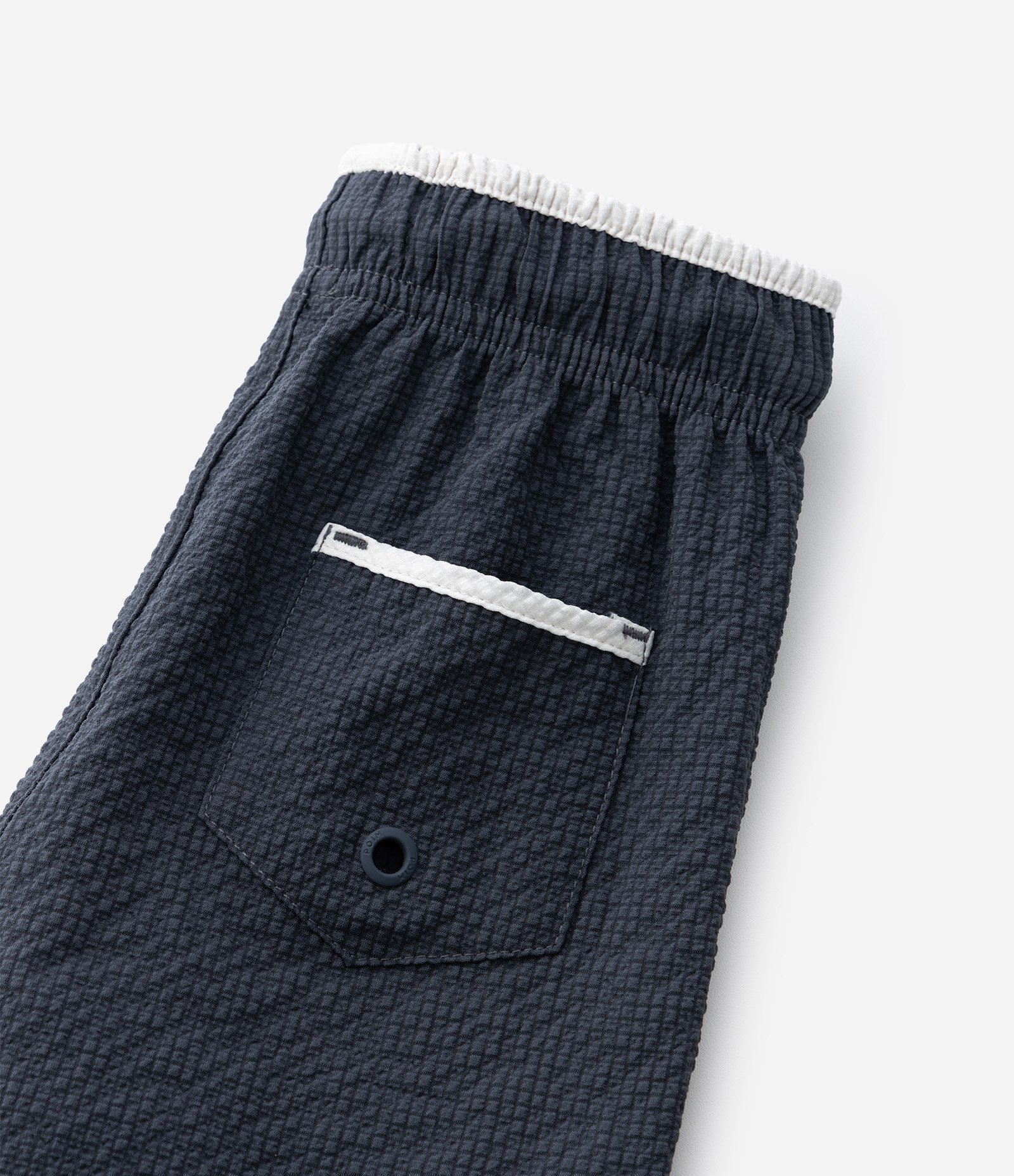 Bermuda Infantil Texturizada Quadriculada - Tam 1 a 6 Anos Azul Marinho 4