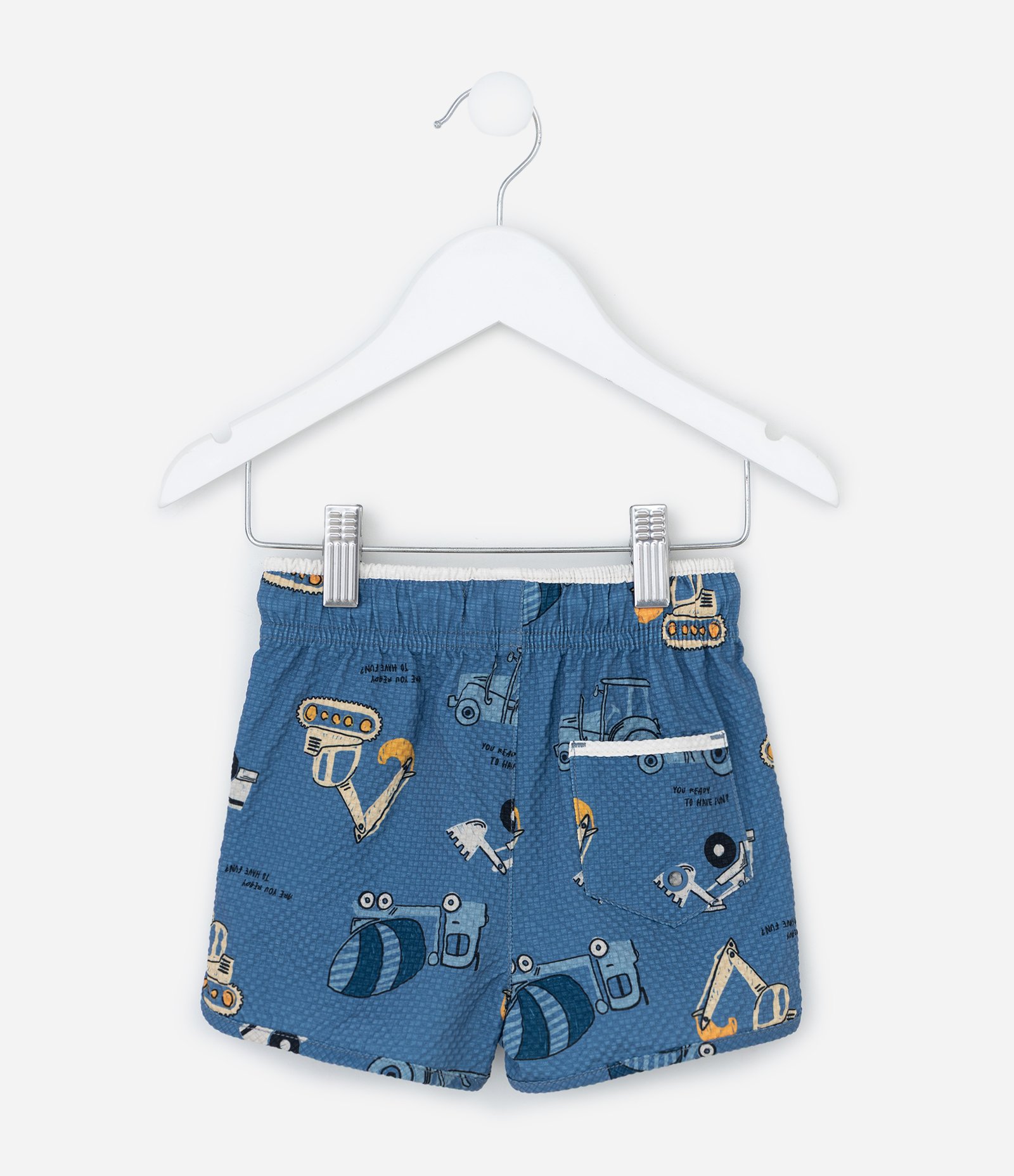 Bermuda Infantil com Estampa Texturizada - Tam 1 a 6 Anos Azul 2