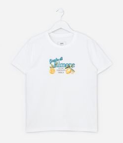 Camiseta Infantil com Estampa Limone - Tam 5 a 14 Anos
