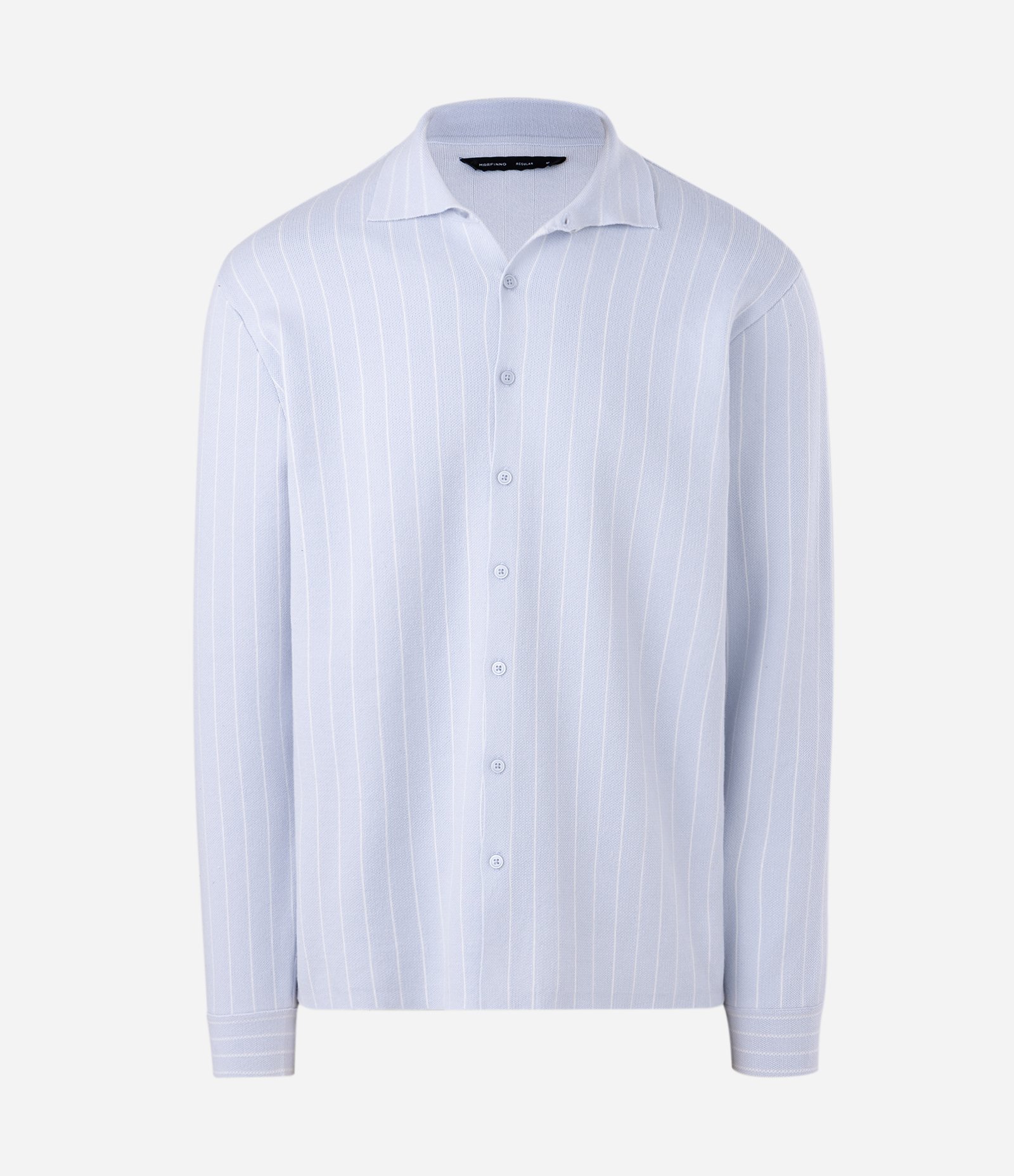 Camisa Manga Longa com Listras Azul 6