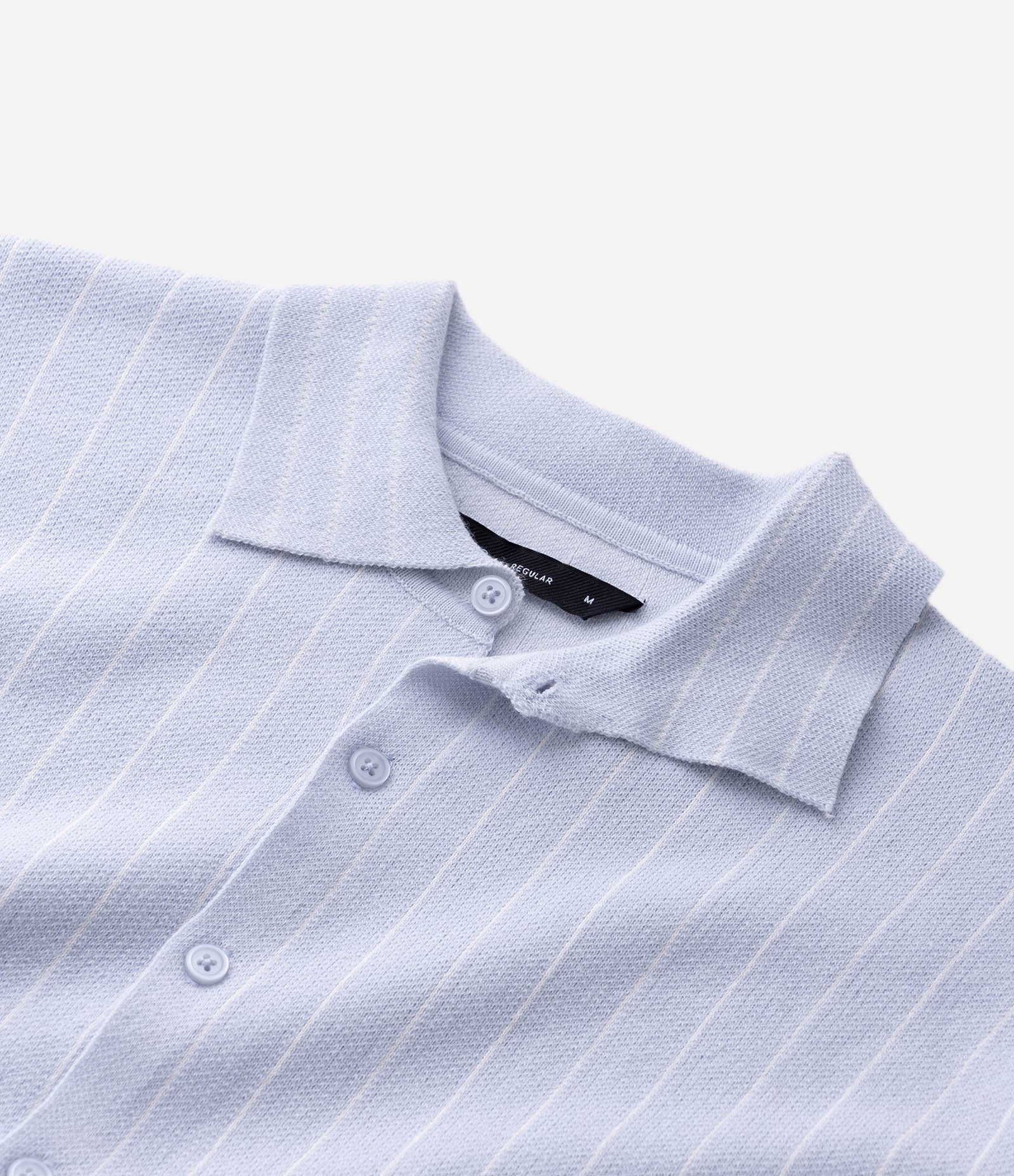 Camisa Manga Longa com Listras Azul 10