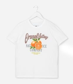 Camiseta Infantil com estampa Laranjas - Tam 5 a 14 Anos