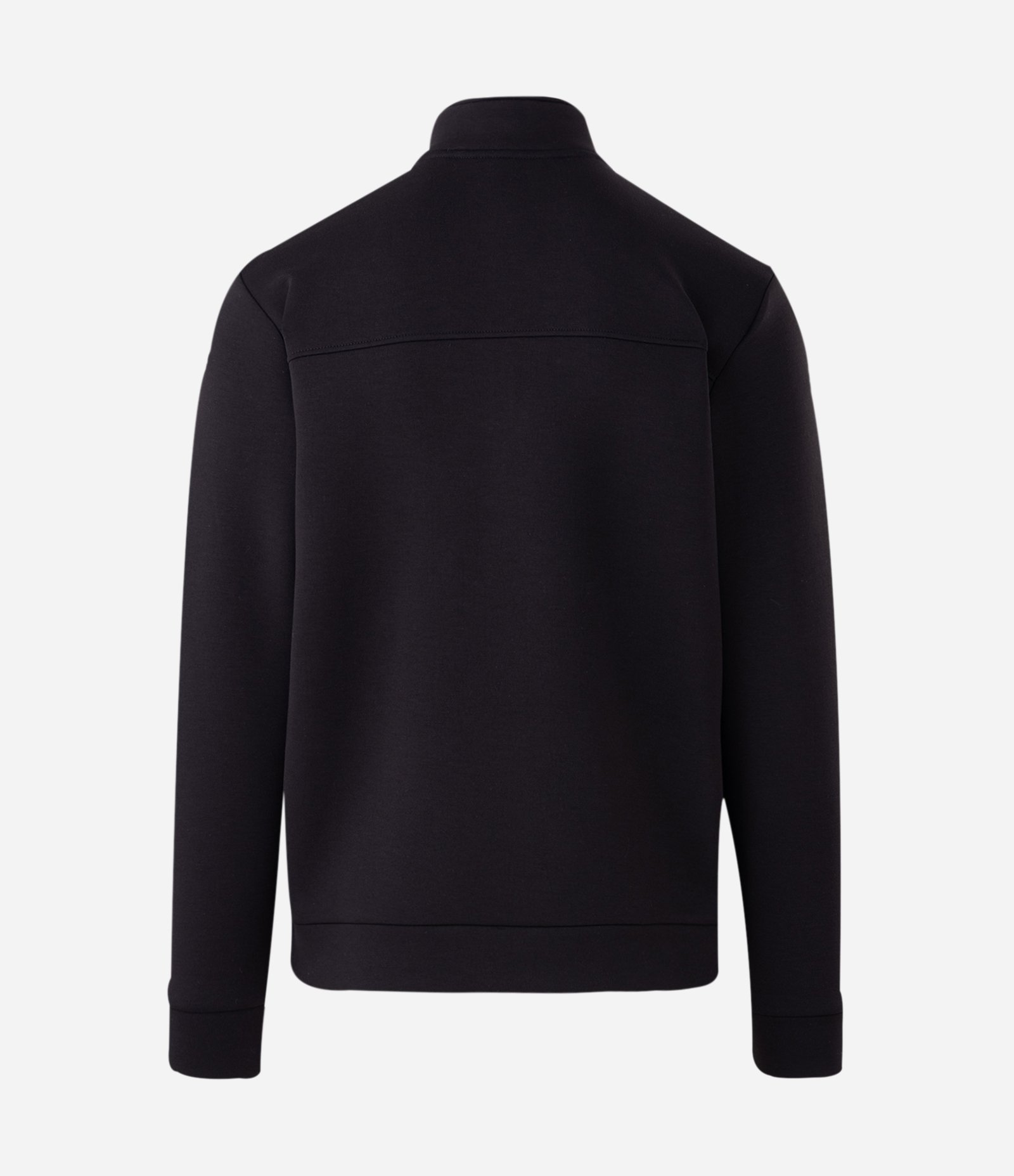 Blusão em Meia Malha Liso com Zíper na Gola Preto 6