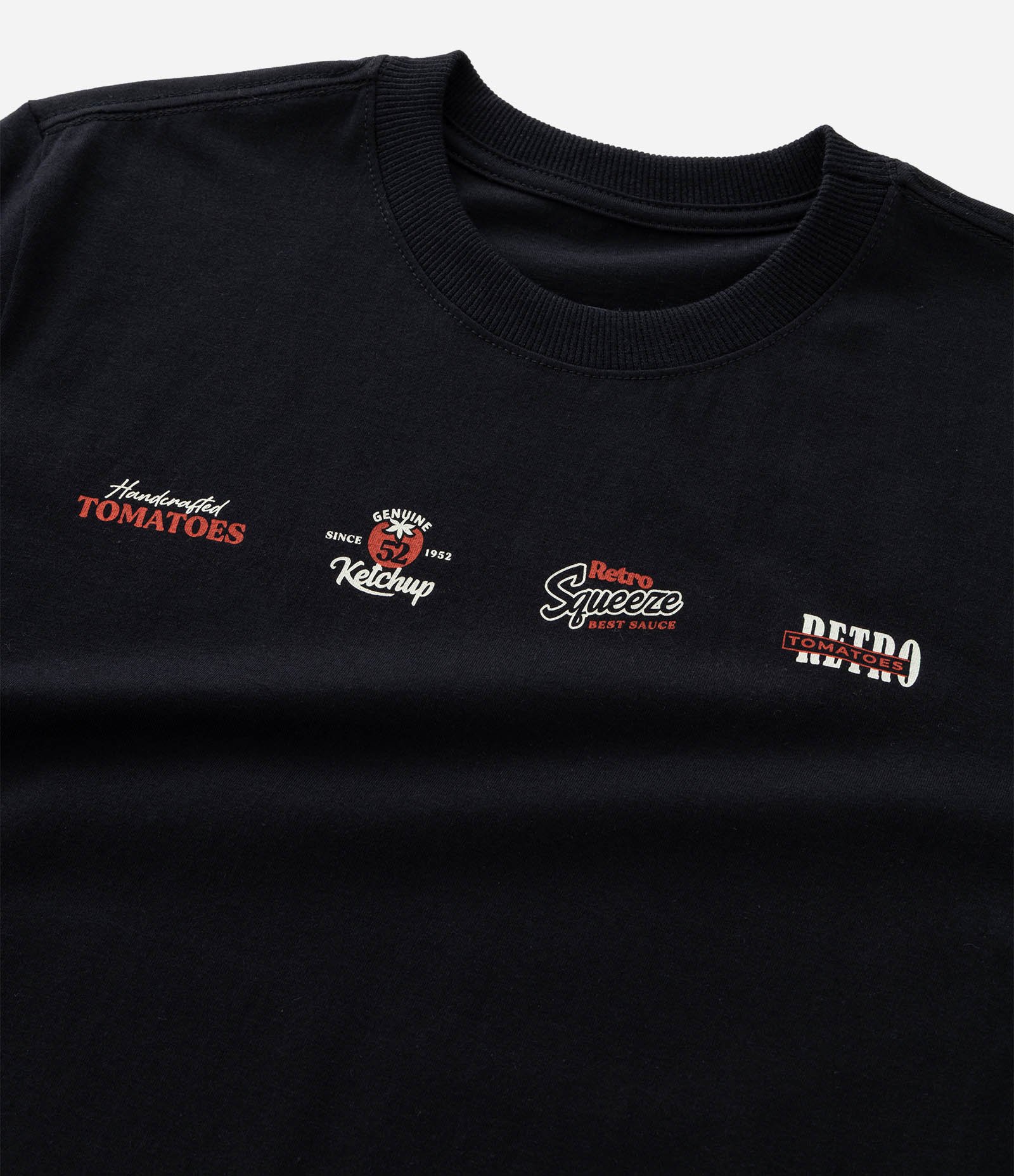 Camiseta Infantil com Estampa Frente e Costas Tomates - Tam 5 a 14 Anos Preto 4