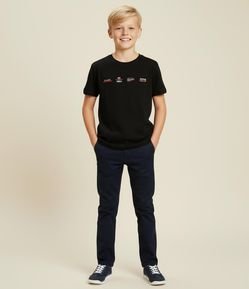 Camiseta Infantil com Estampa Frente e Costas Tomates - Tam 5 a 14 Anos