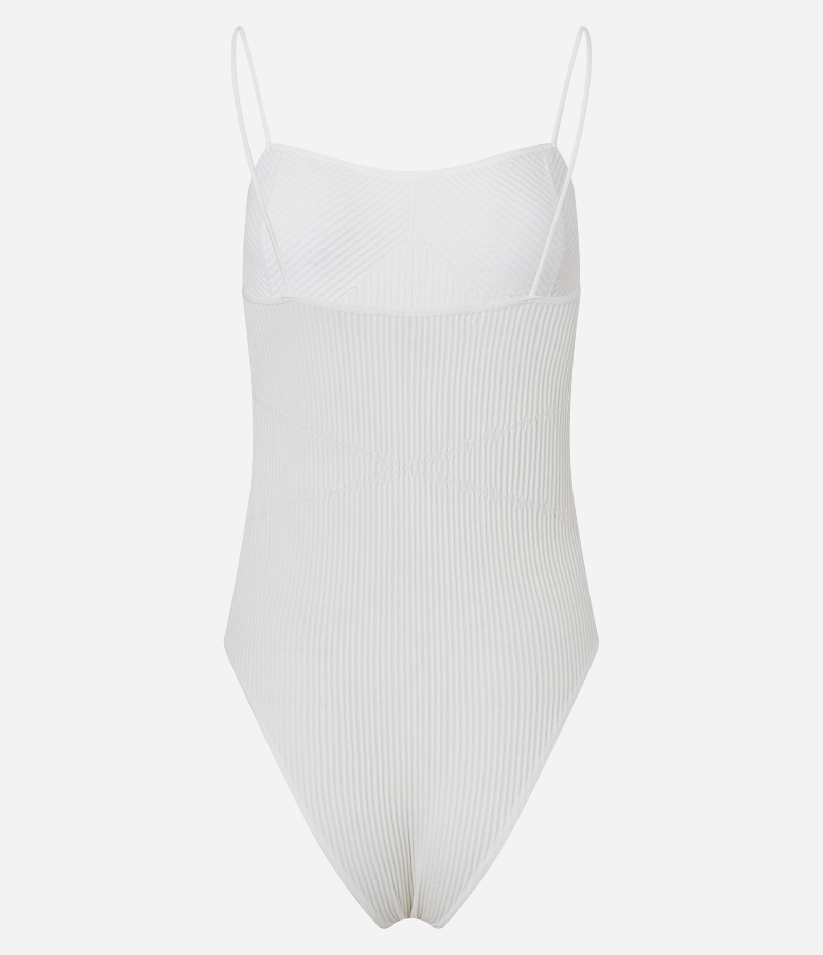 Body Texturizado em Seamless com Alcinhas Finas Branco 6