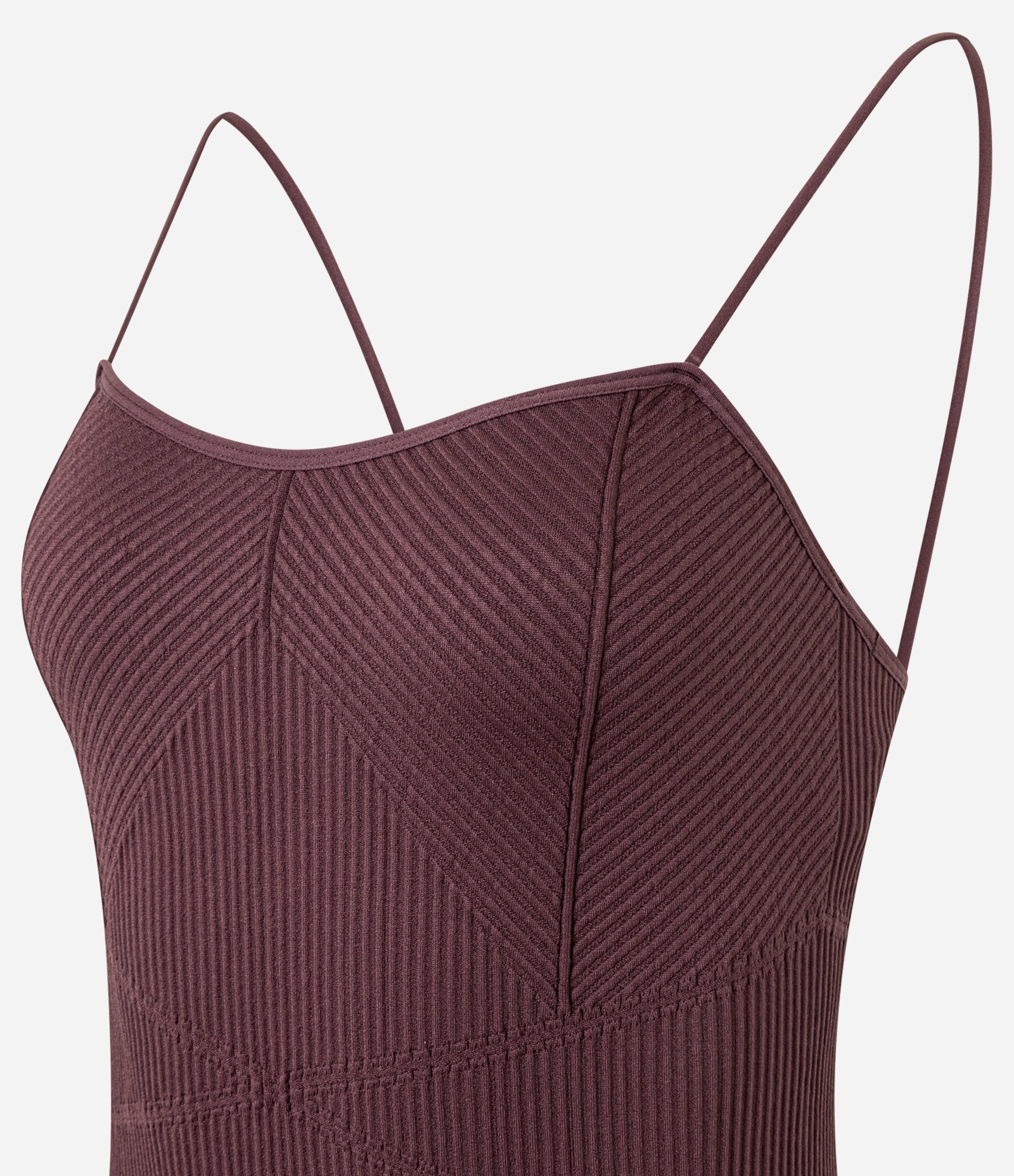 Body Texturizado em Seamless com Alcinhas Finas Marrom 5