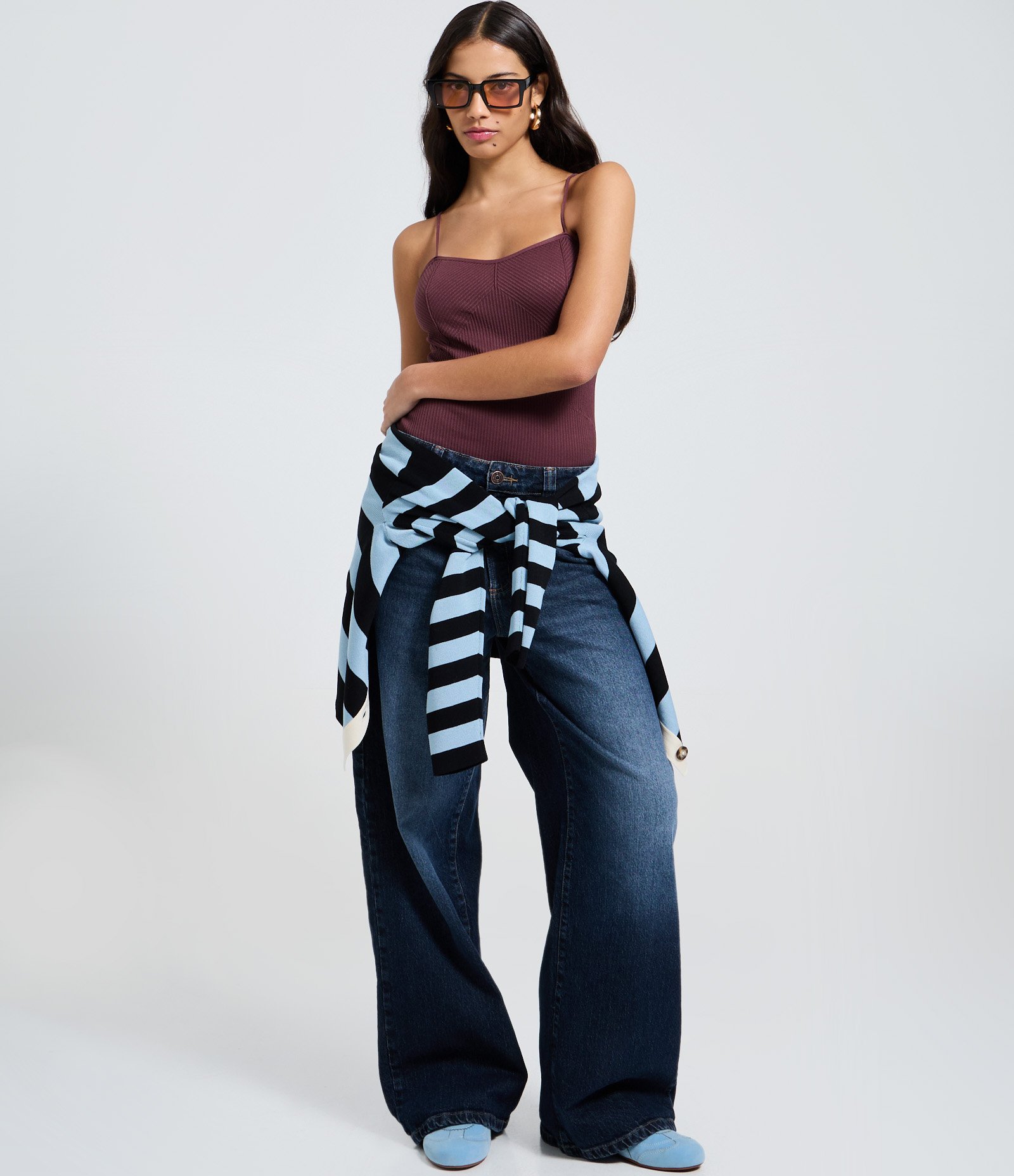 Body Texturizado em Seamless com Alcinhas Finas Marrom 2