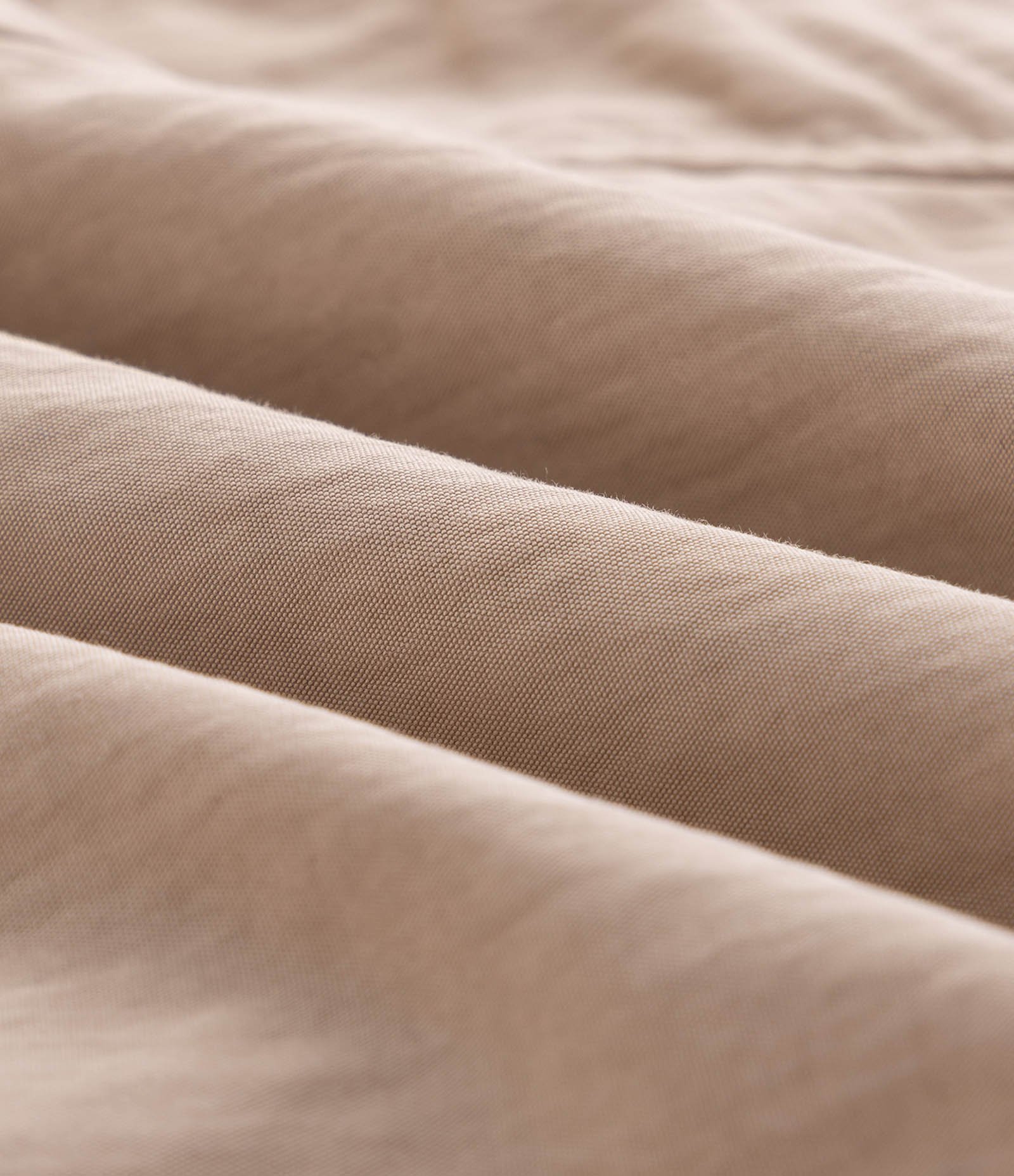 Jaqueta Oversized em Sarja com Gola em PU Tressê Bege 8