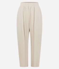 Calça Barrel em Viscolinho com