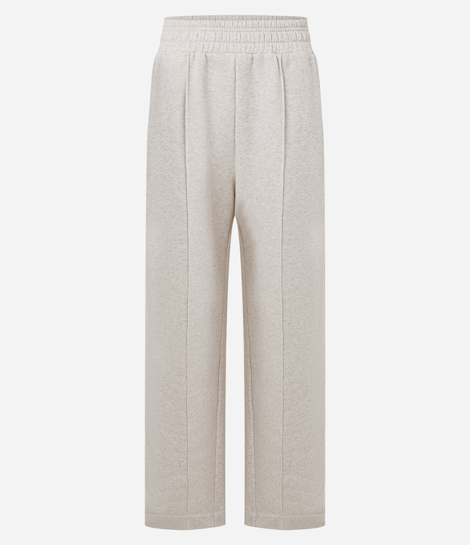 Calça Wide Leg em Moletom com Friso Bege 5
