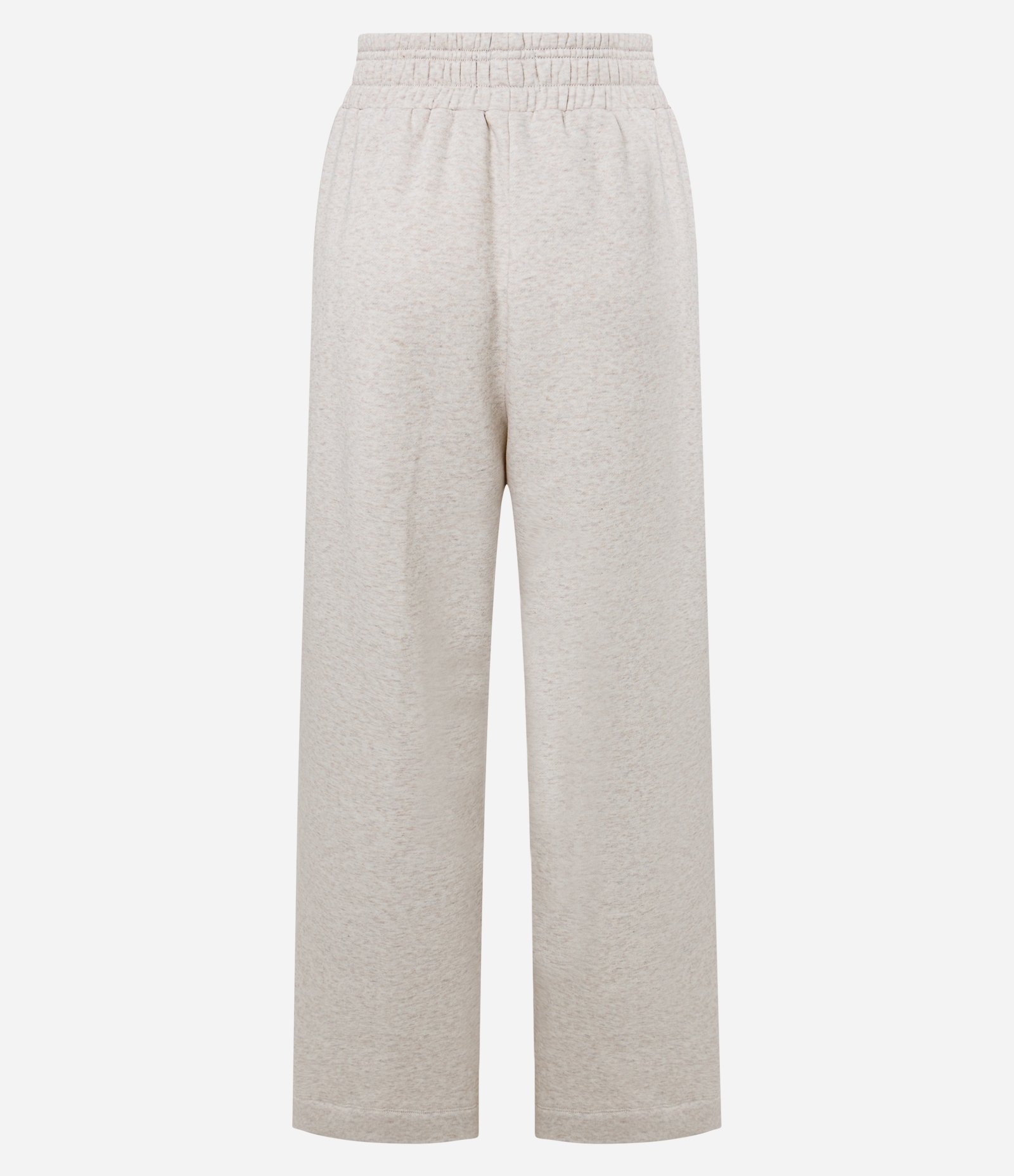 Calça Wide Leg em Moletom com Friso Bege 7