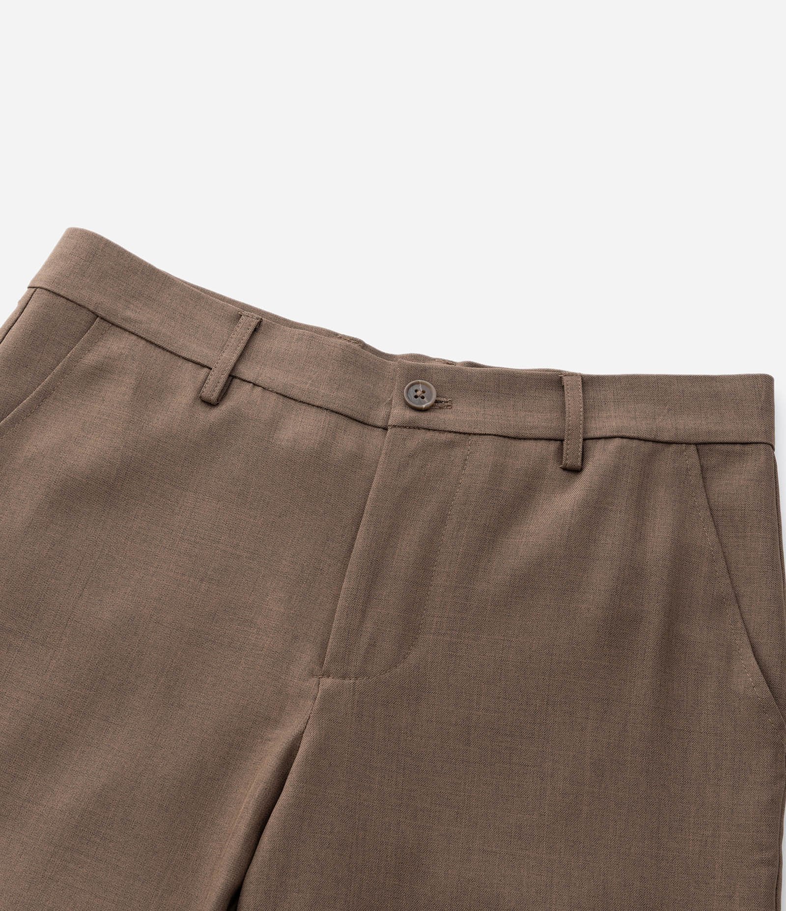 Calça Alfaiatada Lisa Reta Marrom 8