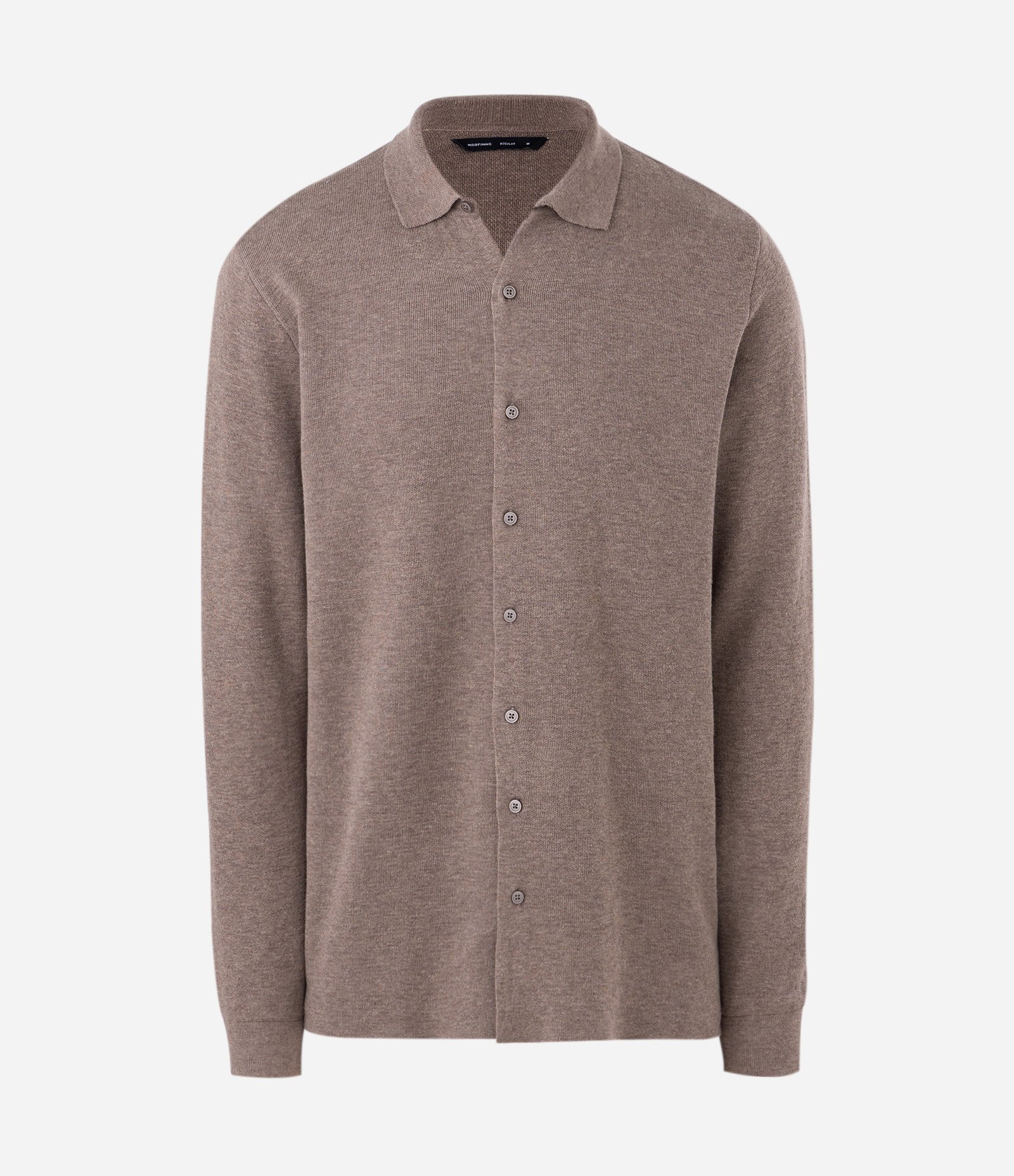 Camisa Manga Longa em Algodão Texturizada Cinza 5