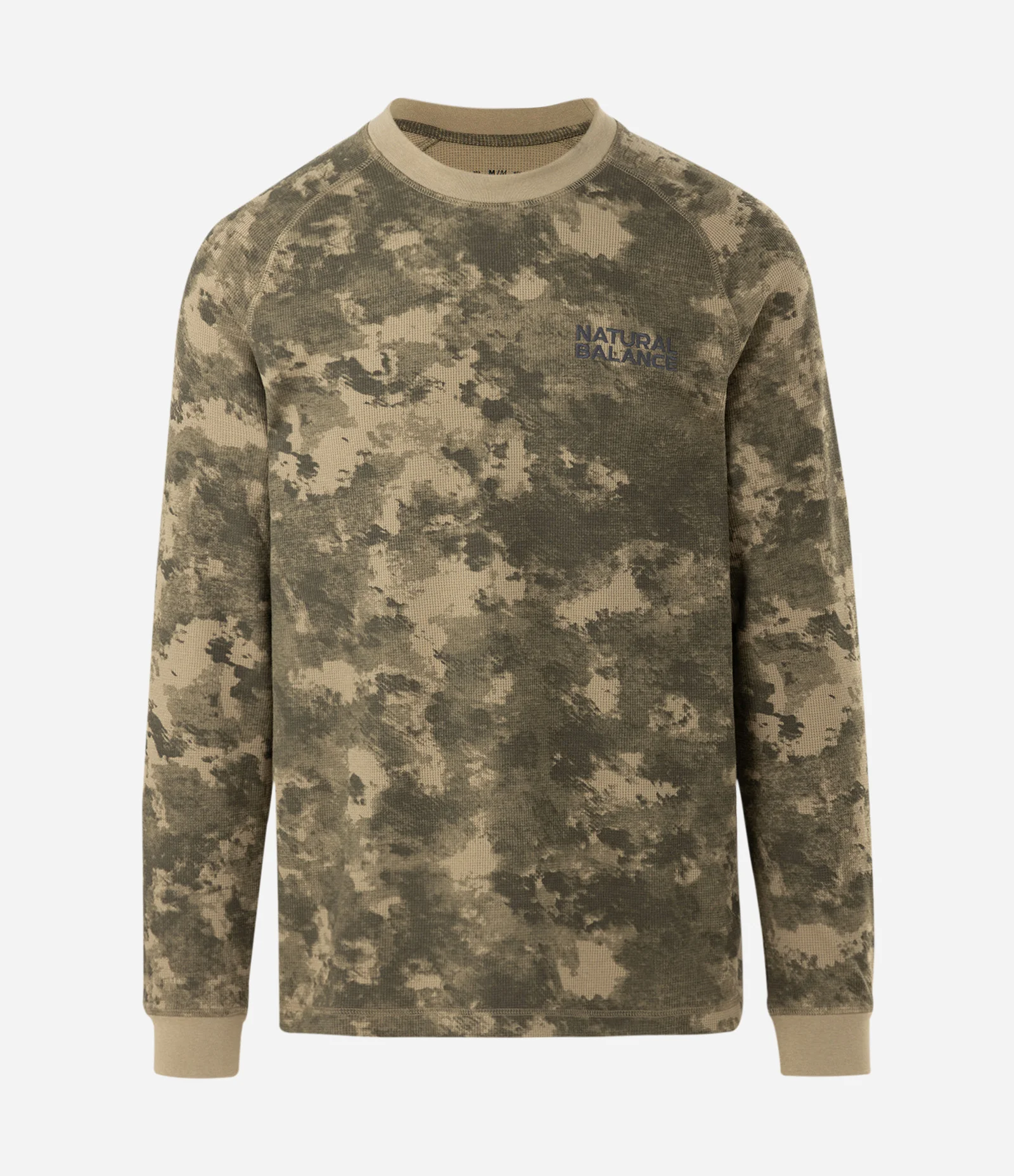 Camiseta Regular em Waffle Manga Longa Camuflada com Lettering Natural Balance Camuflada 5