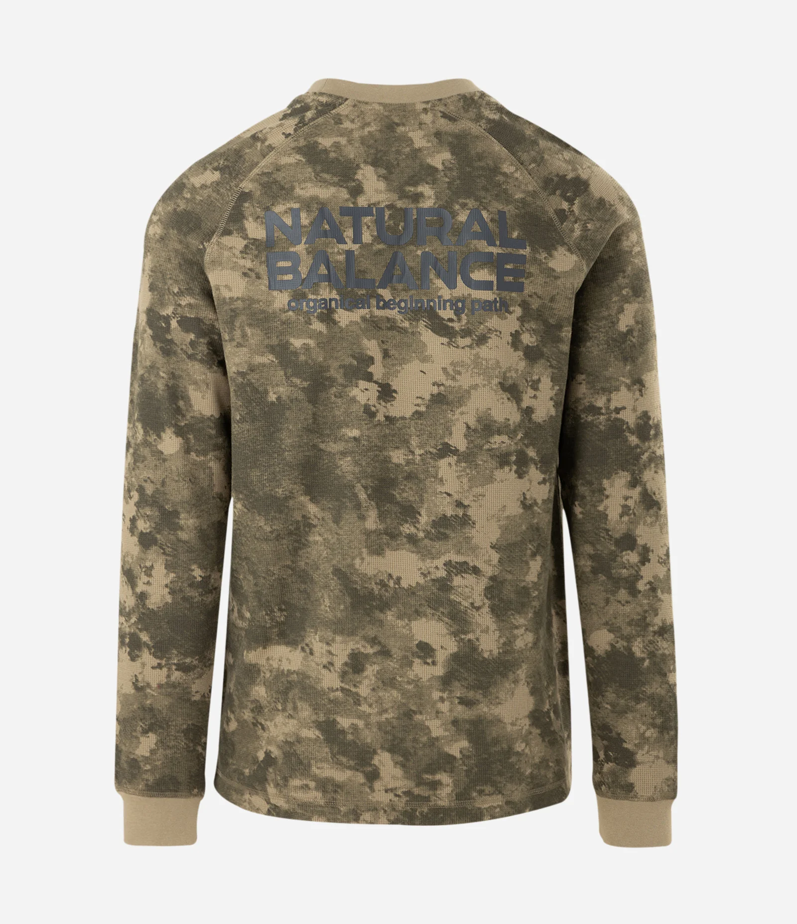 Camiseta Regular em Waffle Manga Longa Camuflada com Lettering Natural Balance Camuflada 6