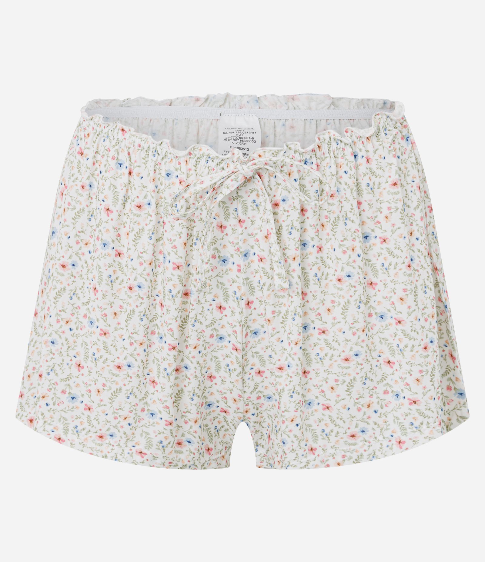 Pijama Short Doll em Viscose com Estampa de Florzinhas Branco 7