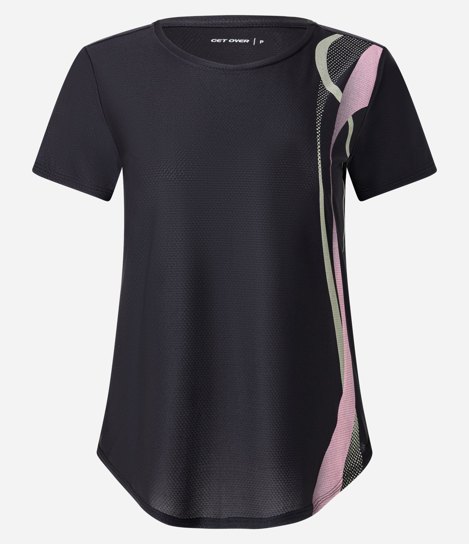 Camiseta Esportiva em Helanca com Manga Curta Preto 4