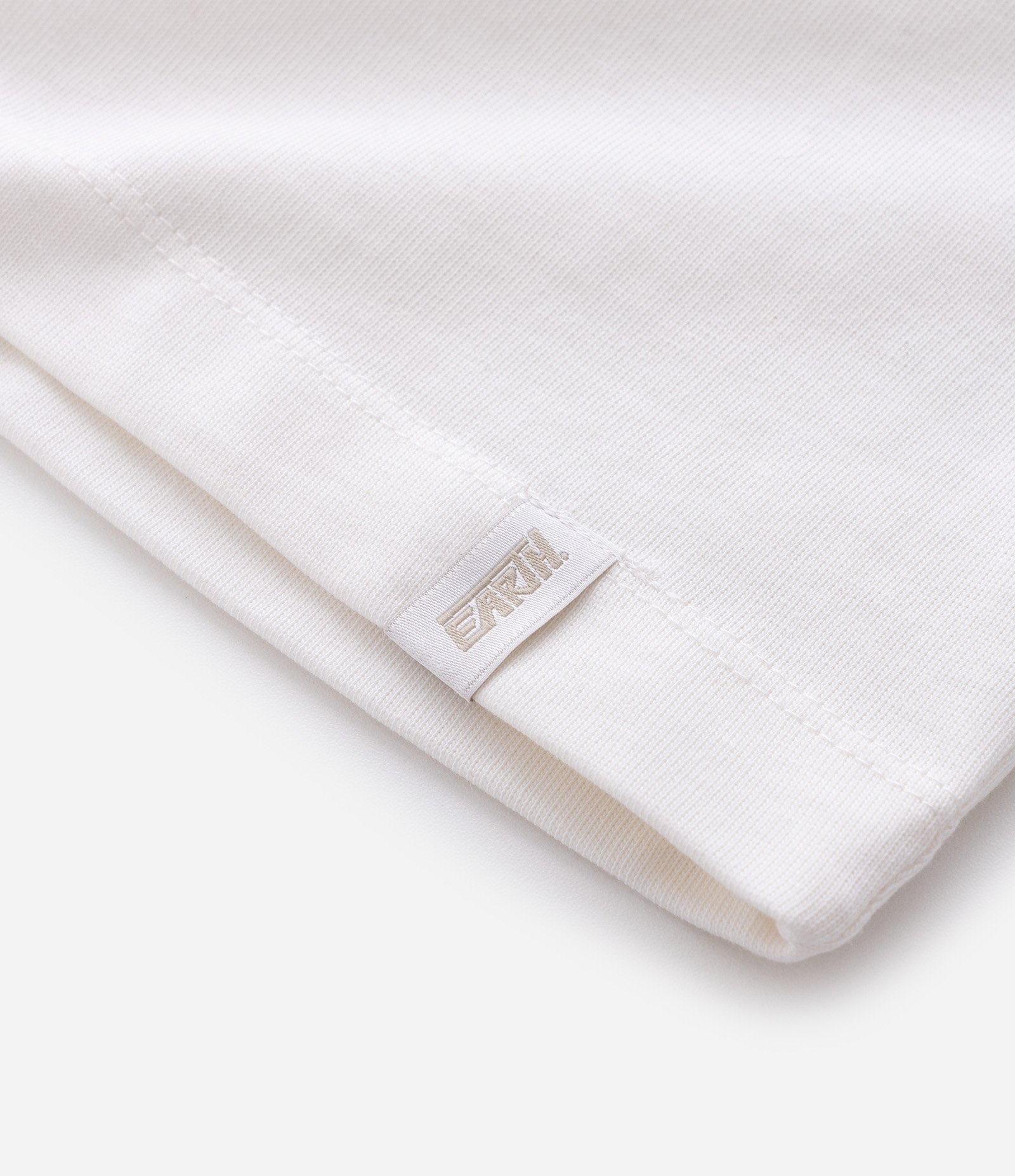 Camiseta Oversized em Algodão com Bordado Earth Branco 7