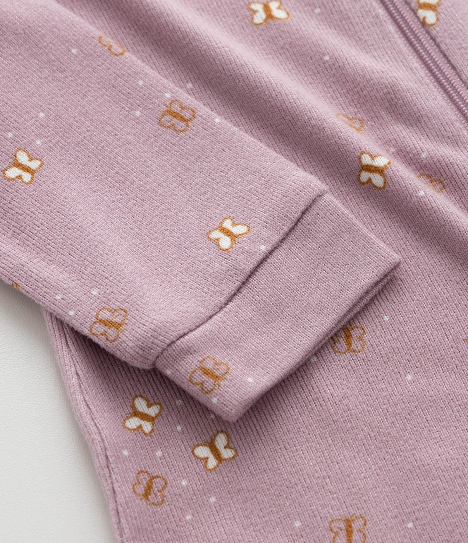 Macacão Infantil Manga Longa e Estampa Borboleta – Tam RN a 18 Meses Rosa Claro 4