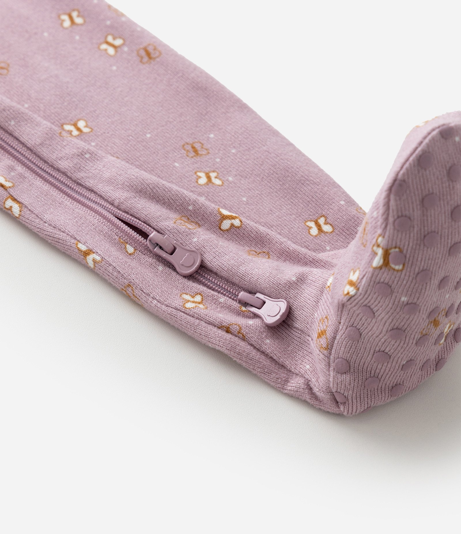 Macacão Infantil Manga Longa e Estampa Borboleta – Tam RN a 18 Meses Rosa Claro 6