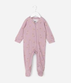 Macacão Infantil Manga Longa e Estampa Borboleta – Tam RN a 18 Meses