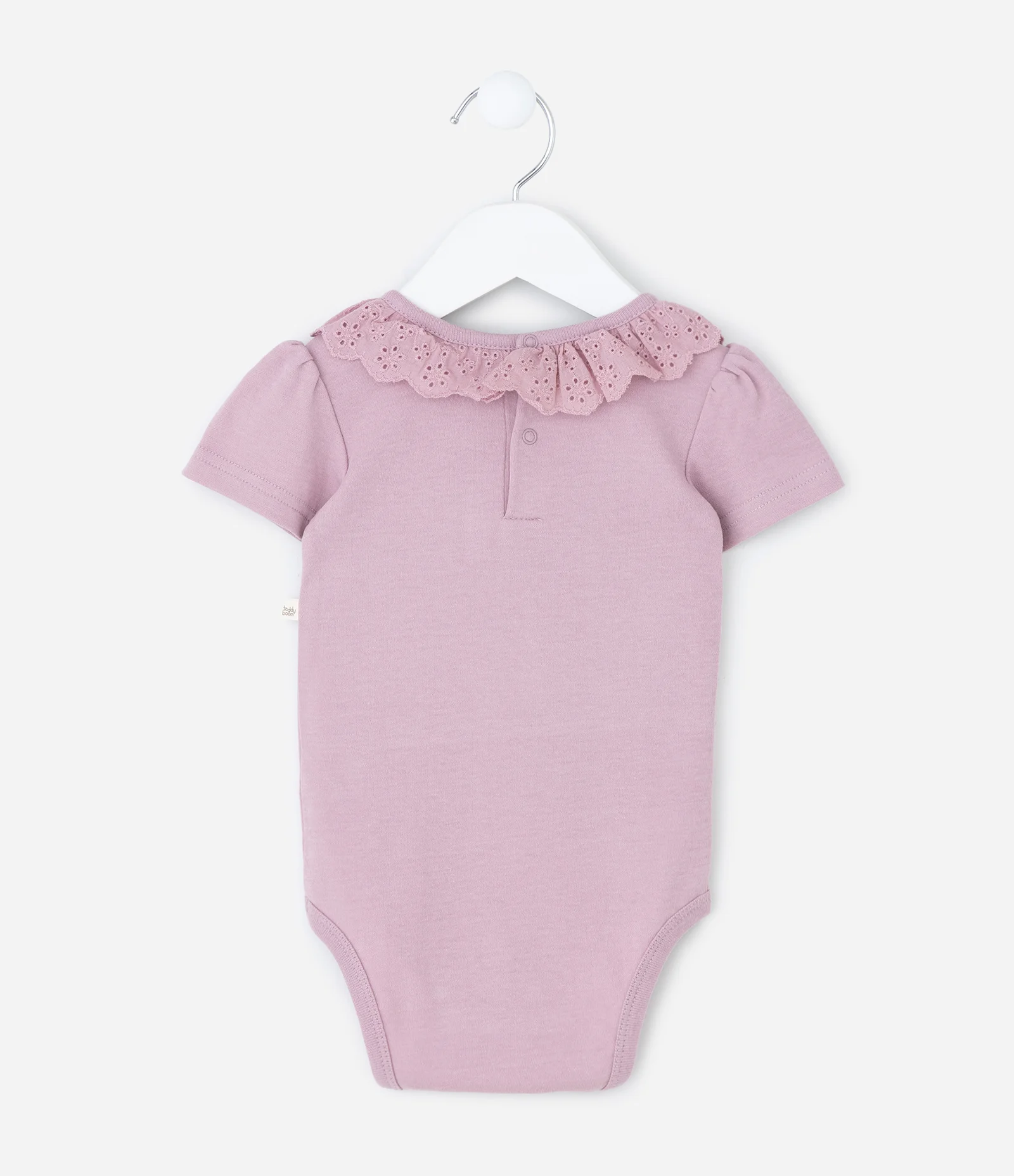 Body Infantil com Babado na Gola – Tam 0 a 18 Meses Rosa Claro 2