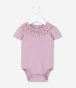 Body Infantil com Babado na Gola – Tam 0 a 18 Meses