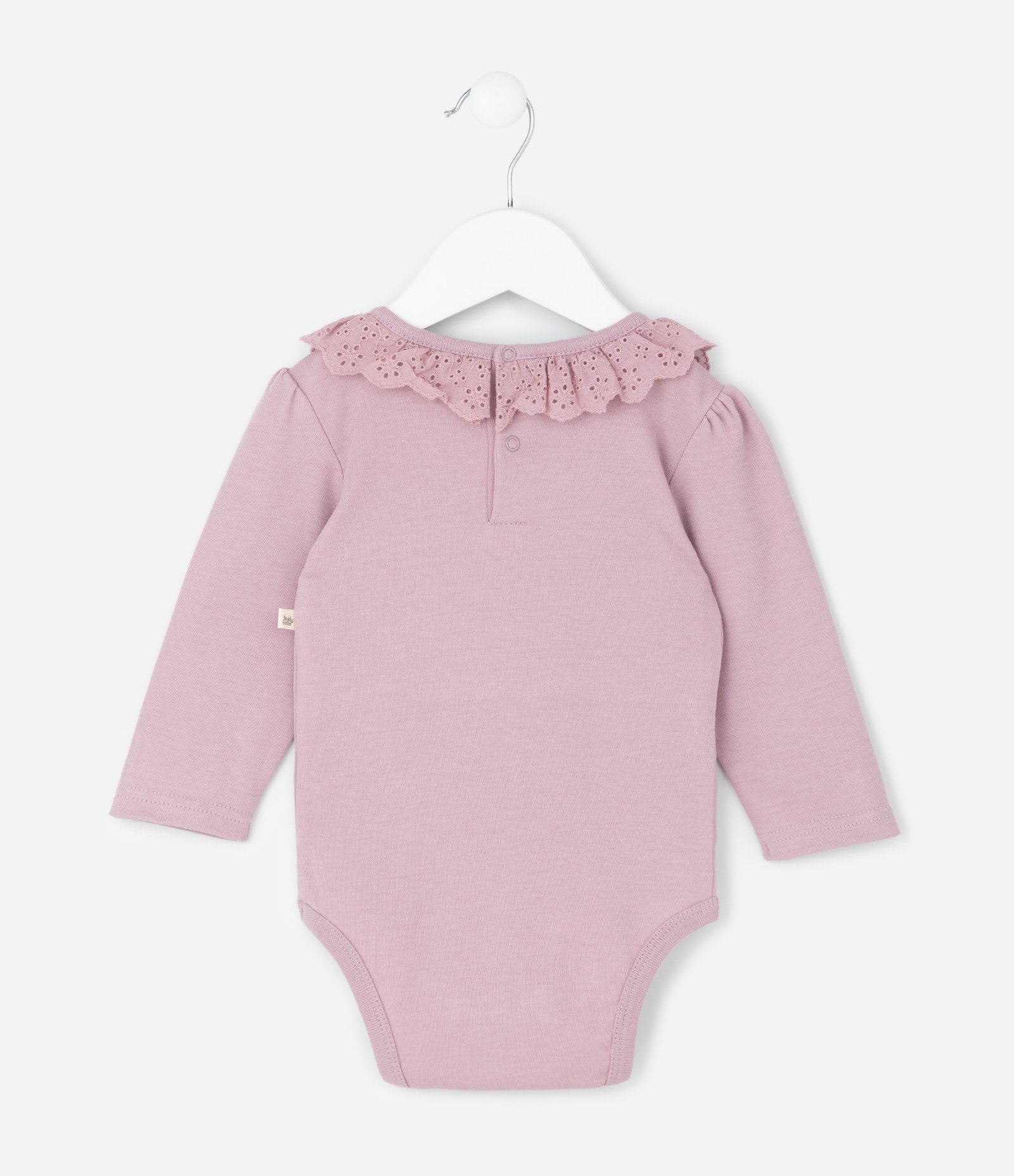 Body Infantil com Babado Broderie – Tam 0 a 18 Meses Rosa 2