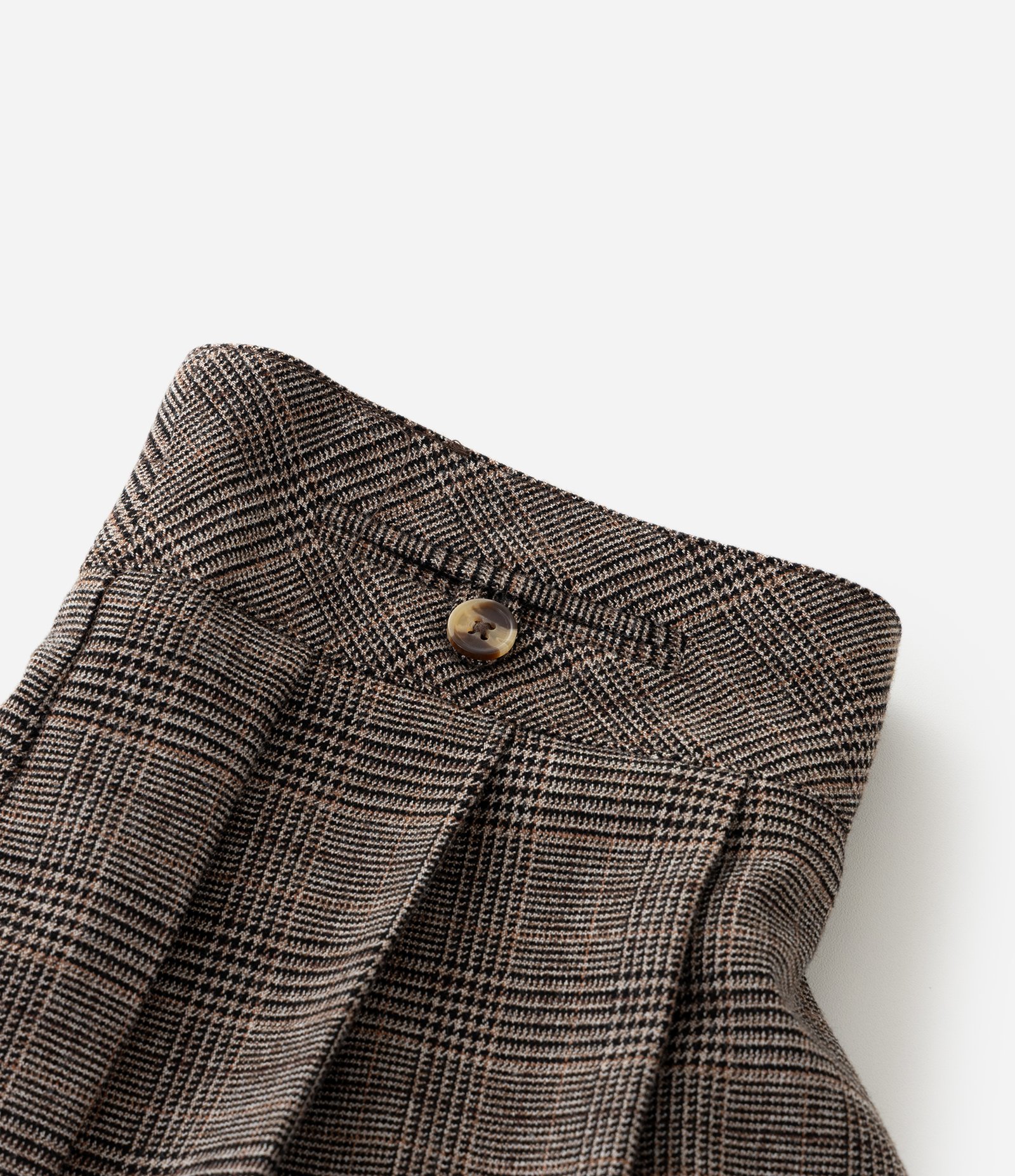 Saia Infantil Alfaiatada Xadrez Plissada com Botão Lateral – Tam 5 a 14 Anos Marrom 5