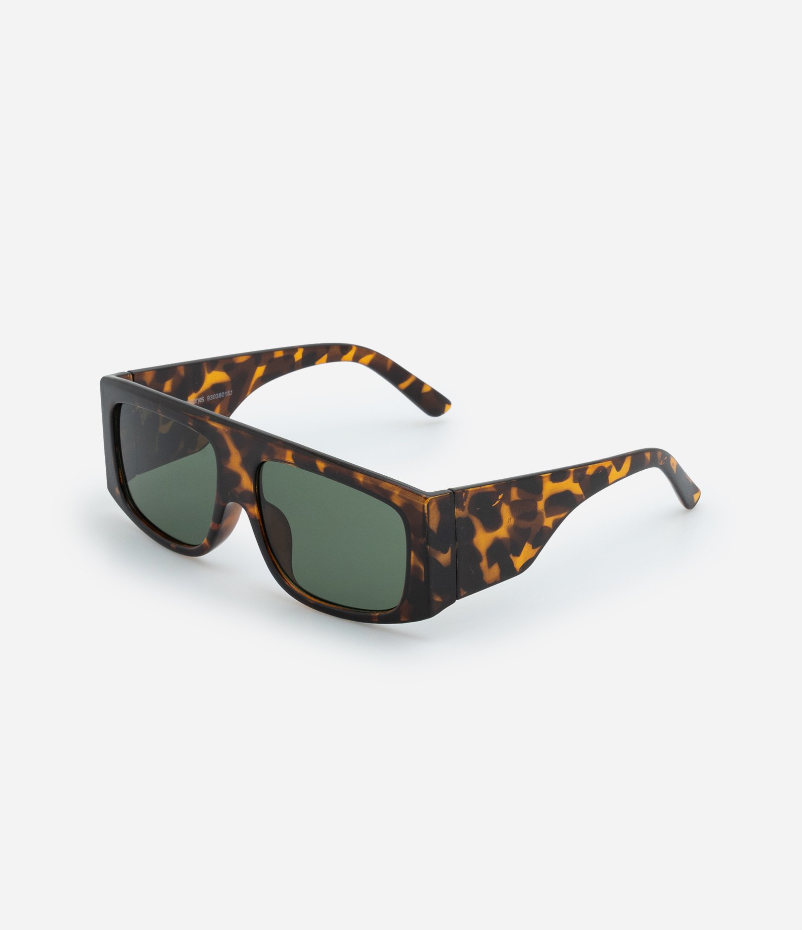 Óculos Quadrado com Hastes Largas e Estampa de Tartaruga Marrom 2