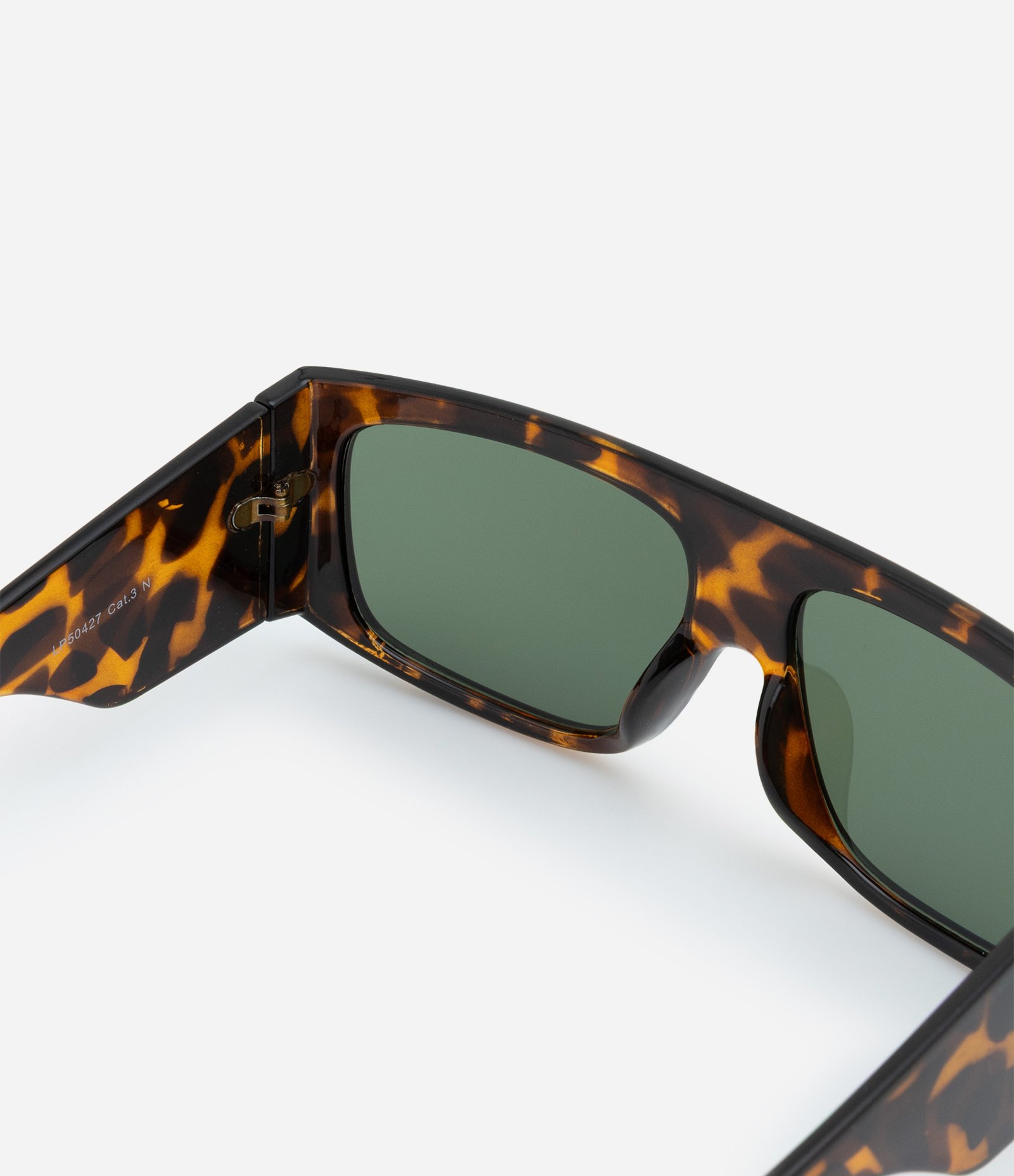 Óculos Quadrado com Hastes Largas e Estampa de Tartaruga Marrom 4