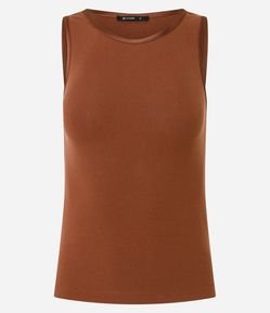 Blusa Básica em Viscose com Gola Redonda
