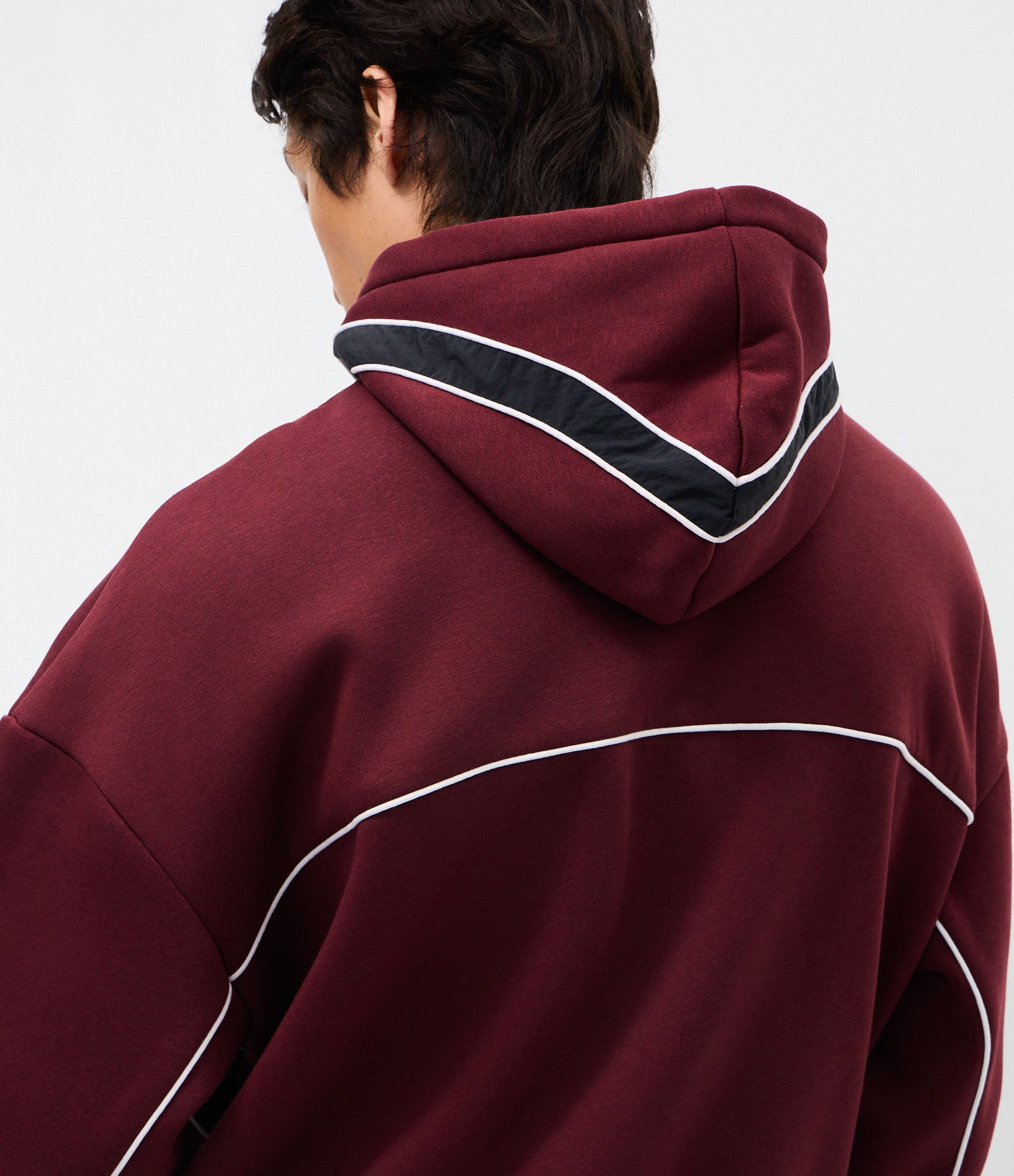 Blusão com Felpa e Recortes e Painéis Vermelho 3