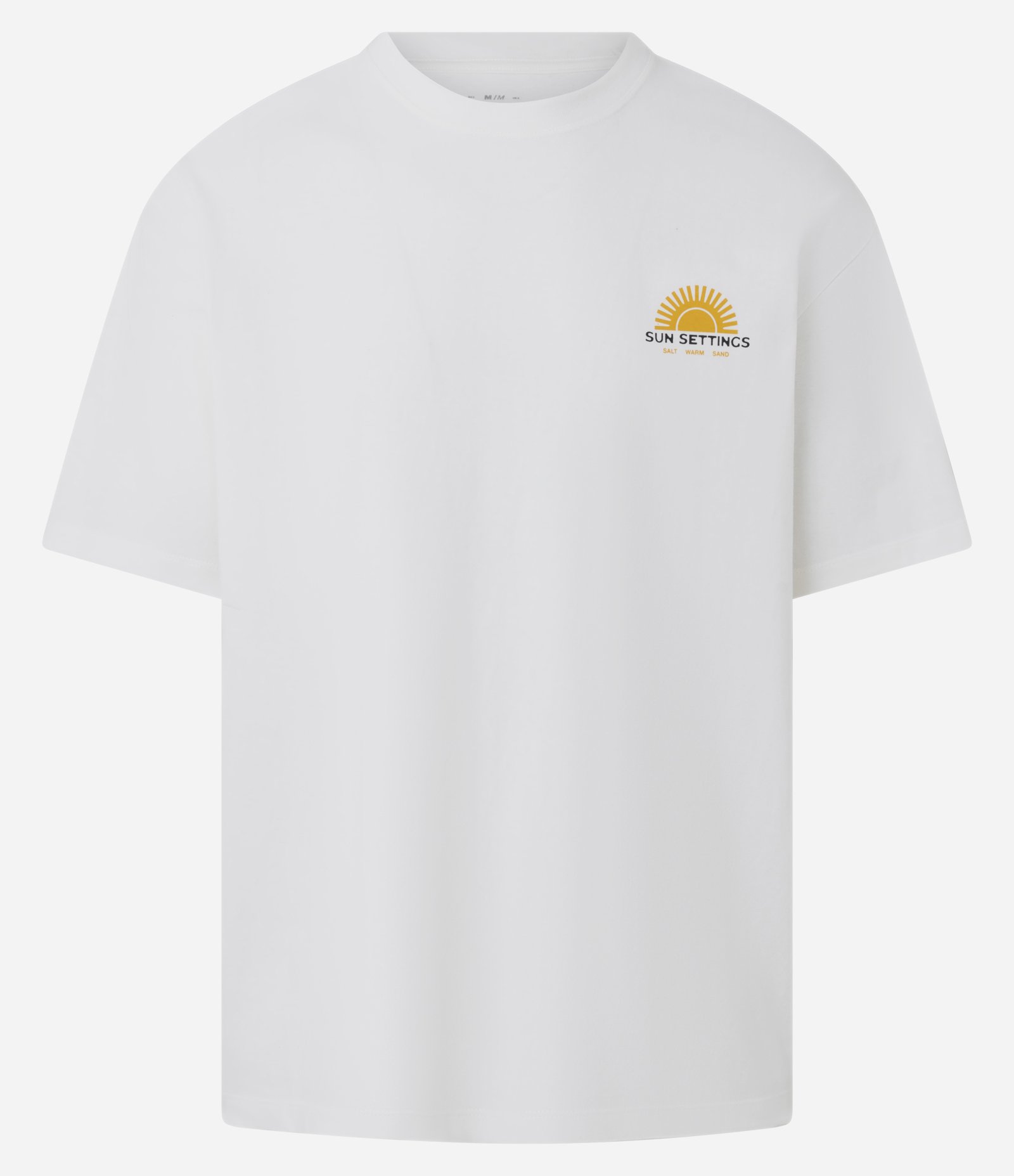 Camiseta Relaxed em Malhão com Estampa Lettering Sun Settings Branco 7