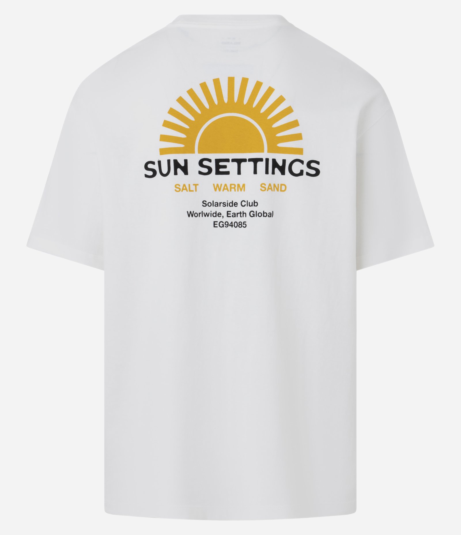 Camiseta Relaxed em Malhão com Estampa Lettering Sun Settings Branco 8