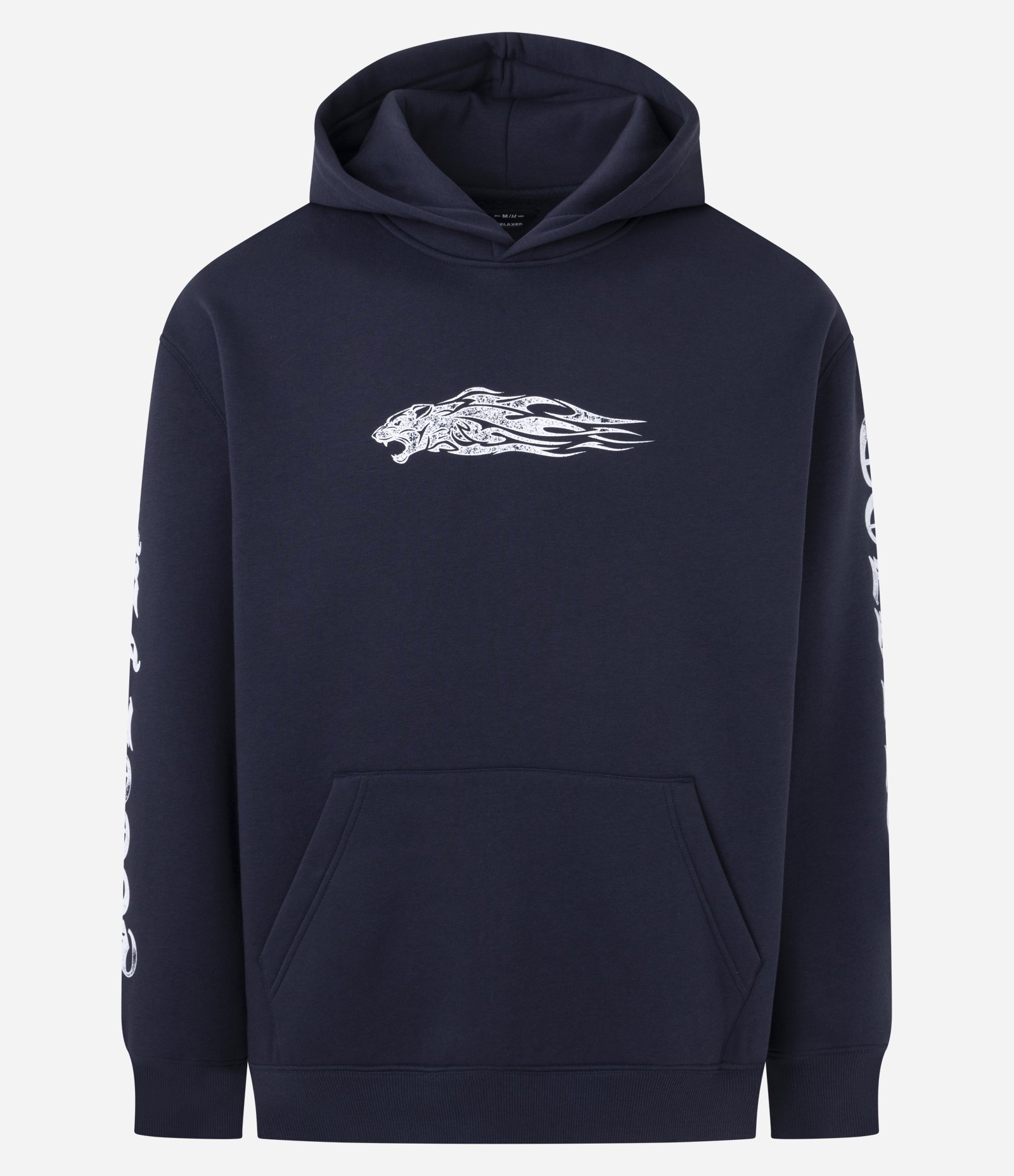 Casaco Relaxed em Moletom com Estampa Lettering Guepardo Reckless 98 Azul 6