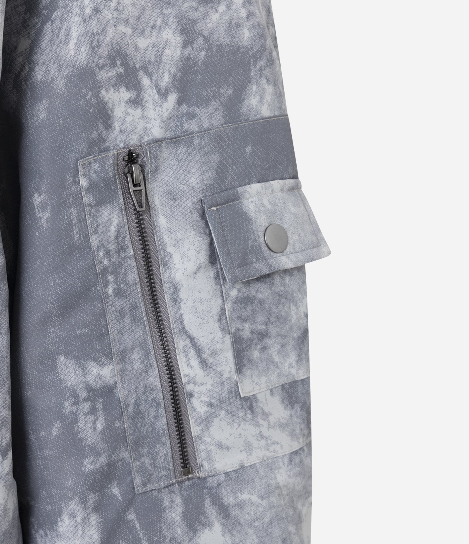 Jaqueta Bomber em Microfibra com Estampa Marmorizado Cinza 7