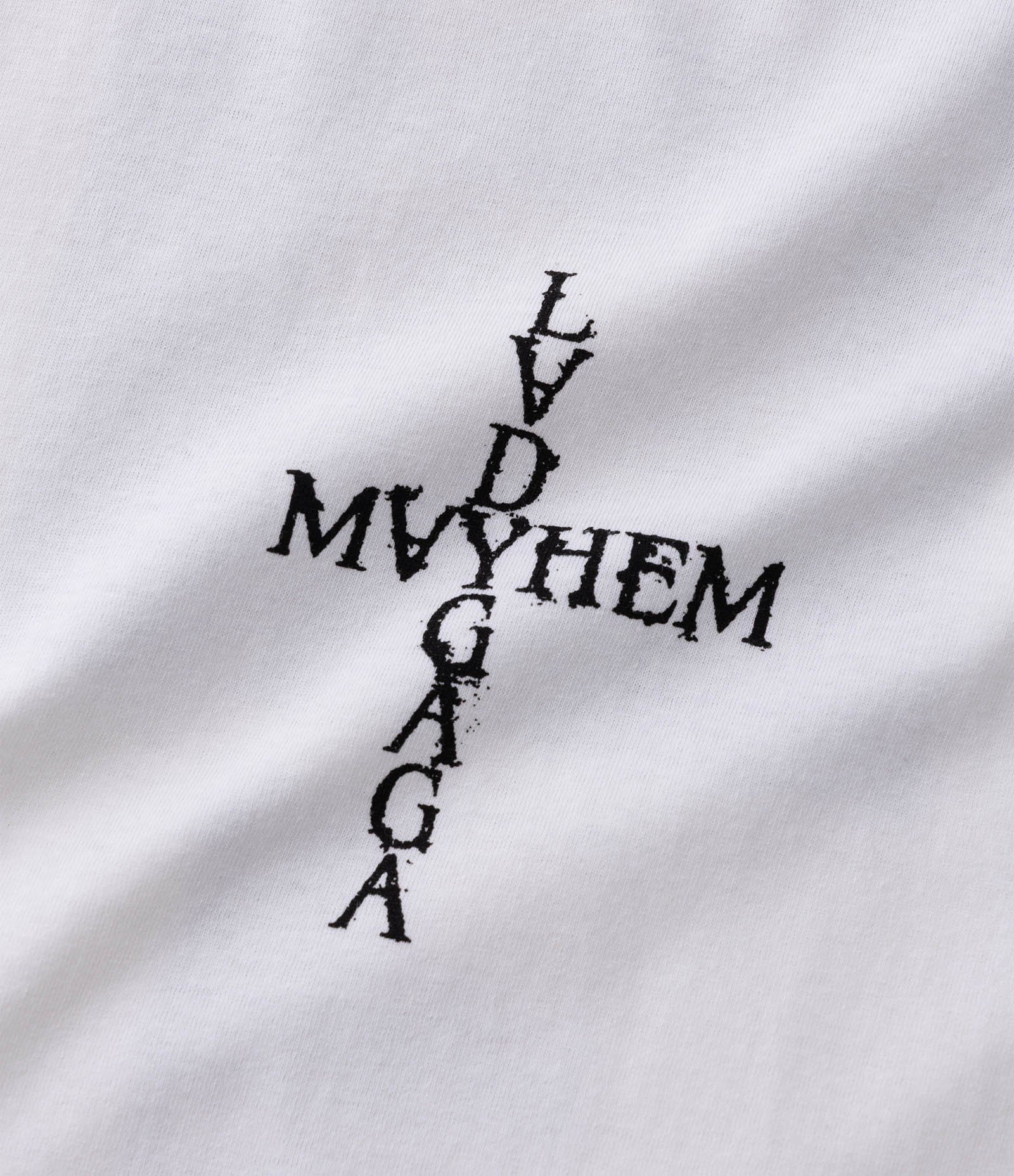 Camiseta Boxy em Algodão com Estampa Lady Gaga Mayhem Branco 9