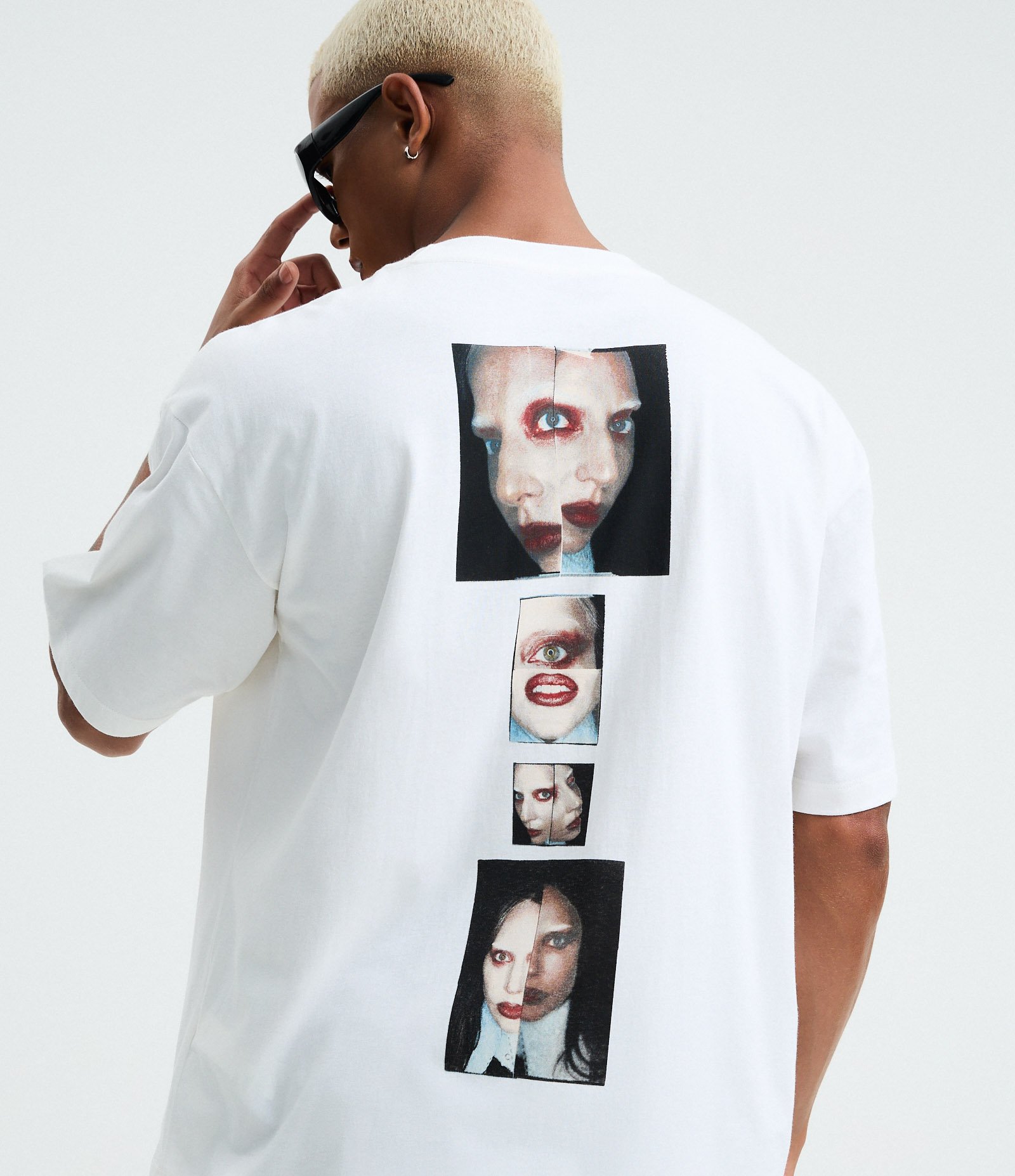 Camiseta Boxy em Algodão com Estampa Lady Gaga Mayhem Branco 3