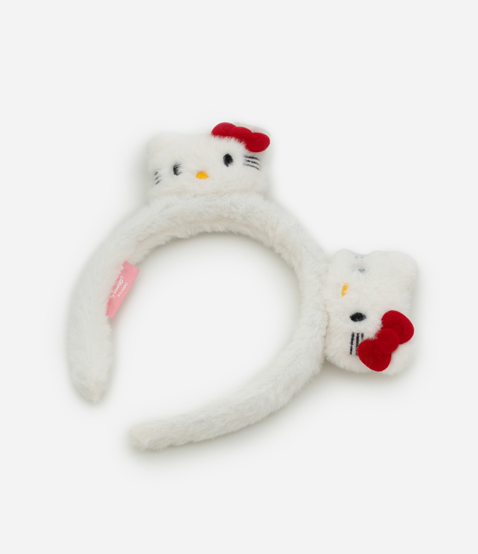 Tiara com Pelinhos e Duas Carinhas da Hello Kitty - Tam U Branco 2