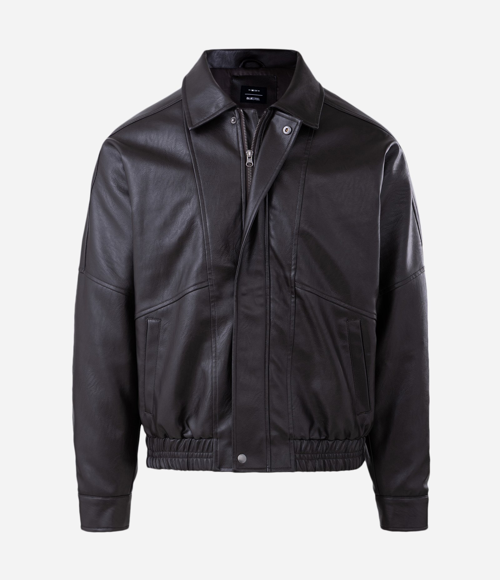 Jaqueta Estruturada em PU com Recortes Marrom 6