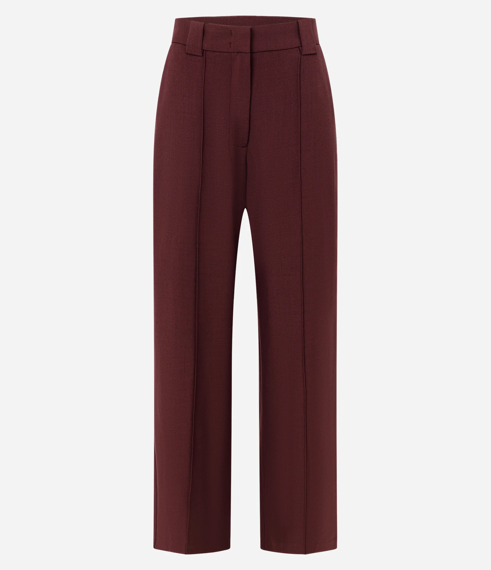 Calça Wide Leg em Alfaiataria com Cós Liso e Pregas Frontais Vermelho 6