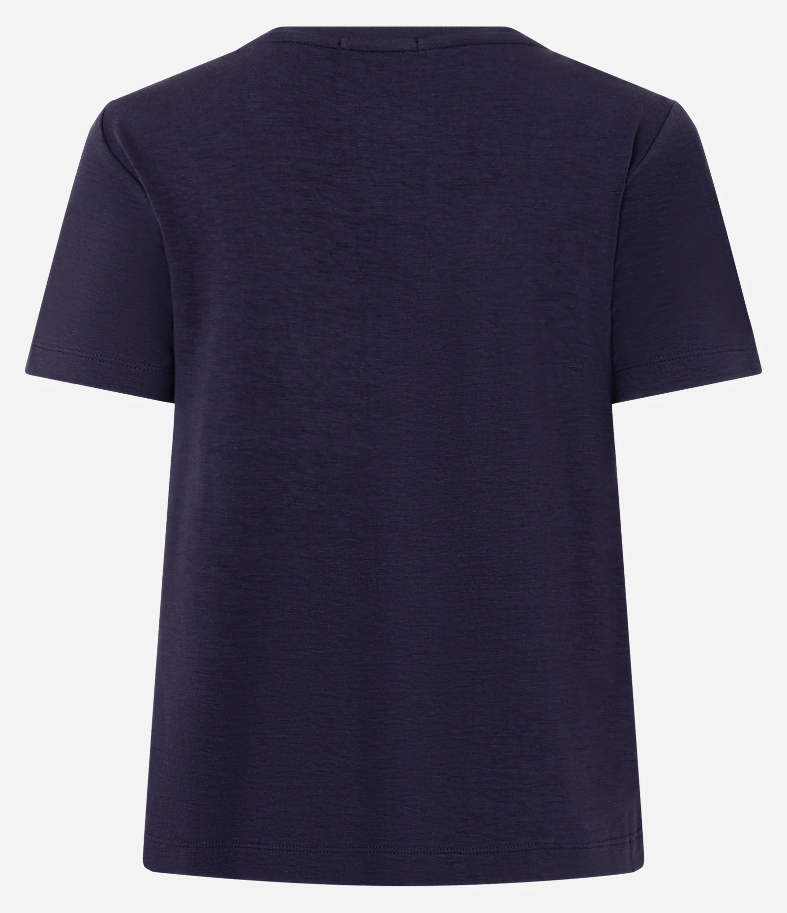 Blusa Básica em Viscose com Decote V Azul Marinho 5