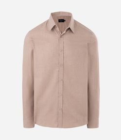 Camisa em Algodão com Botões Frontais e Efeito Mescla