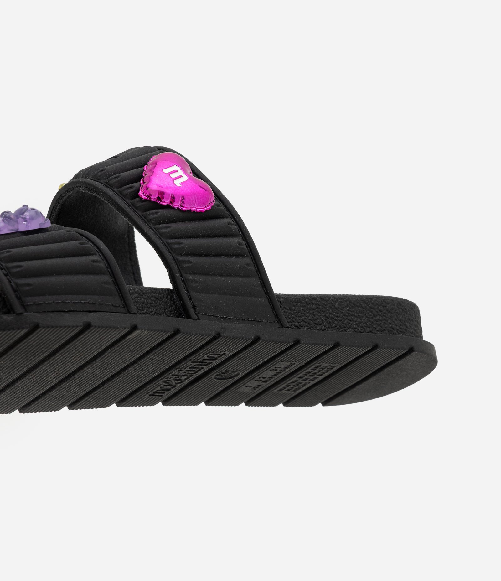 Chinelo Infantil Slide com Cerejinhas - Tam 26 ao 36 Preto 3