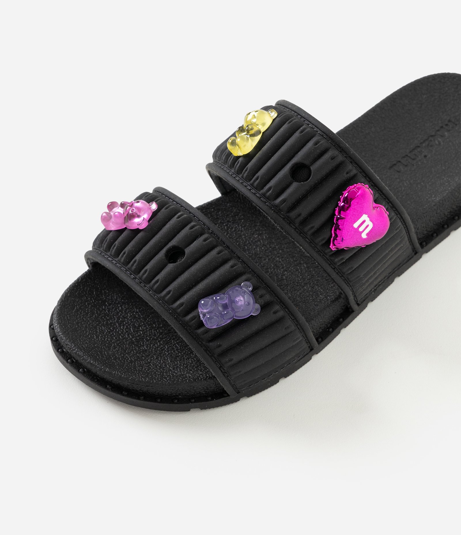 Chinelo Infantil Slide com Cerejinhas - Tam 26 ao 36 Preto 5